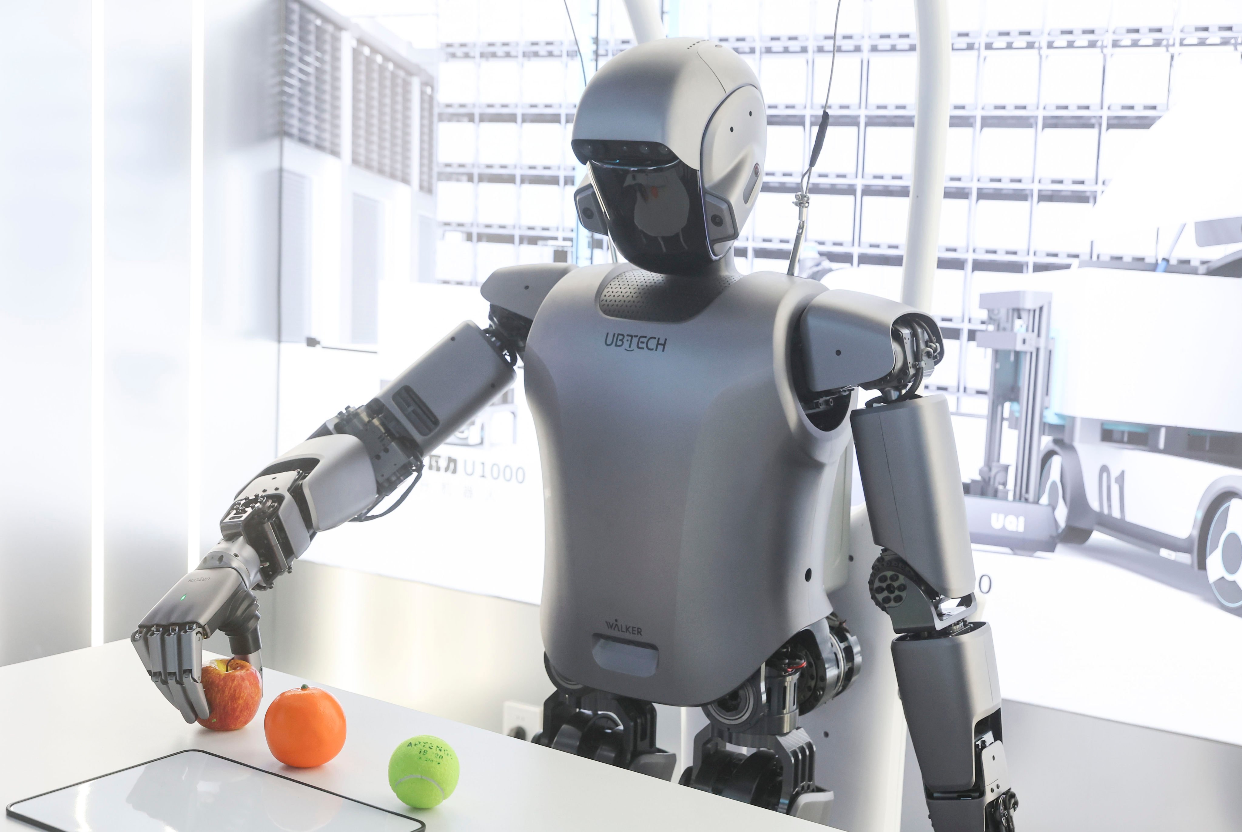 UBTech’s Walker robot seen at the company’s offices in Shenzhen. Photo: Edmond So