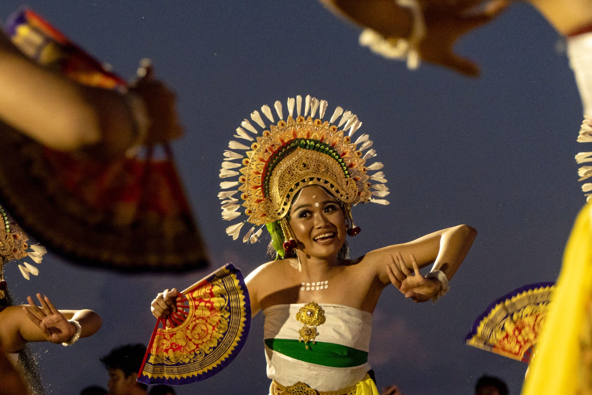 A traditional Balinese Janger dancer performs at Pererenan Beach in Indonesia’s Bali on April 29. Photo: Xinhua A traditional Balinese Janger dancer performs at Pererenan Beach in Indonesia’s Bali on April 29. Photo: Xinhua