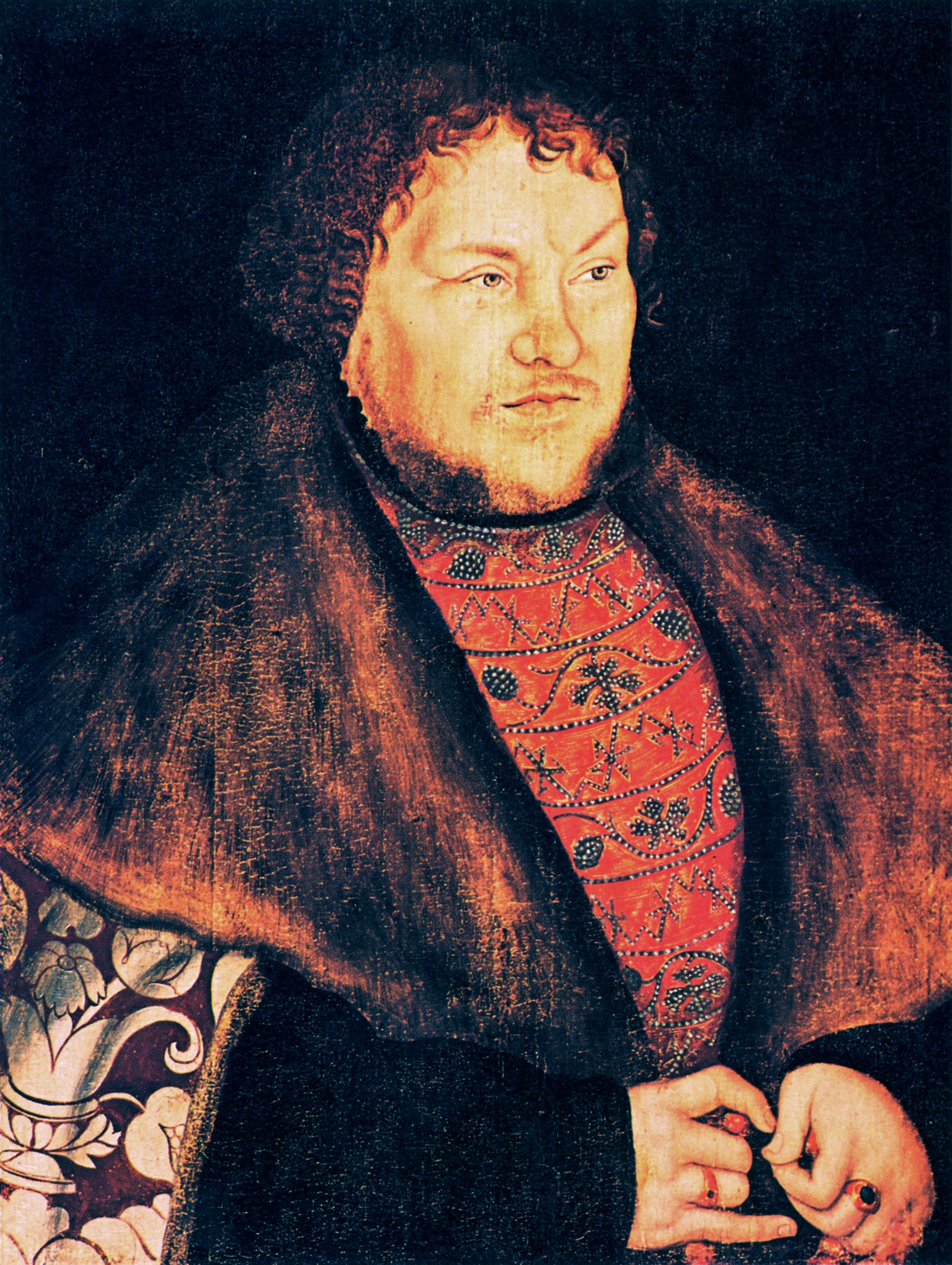 Detail from a portrait of Joachim I of Brandenburg painted by Lucas Cranach the Elder, one of 27,000 artworks and artefacts formerly the property of Germany’s imperial family whose ownership has been settled after a 99-year dispute. Photo: Wikipedia