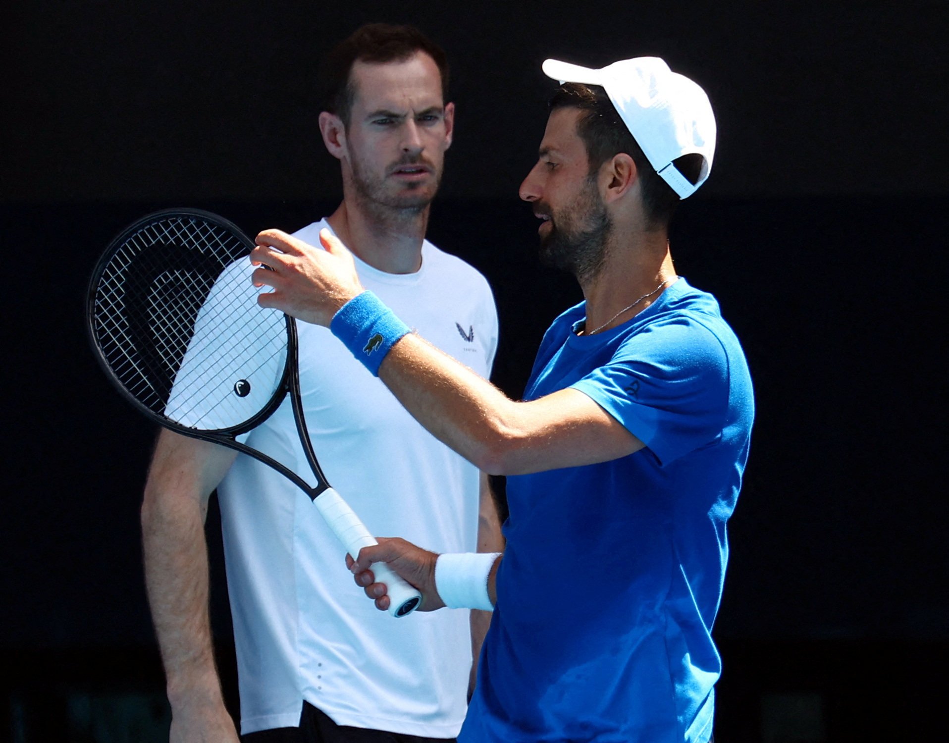Novak Djokovic (right) has split from coach Andy Murray after the pair worked together for his run to the semi-finals at the Australian Open. Photo: Reuters