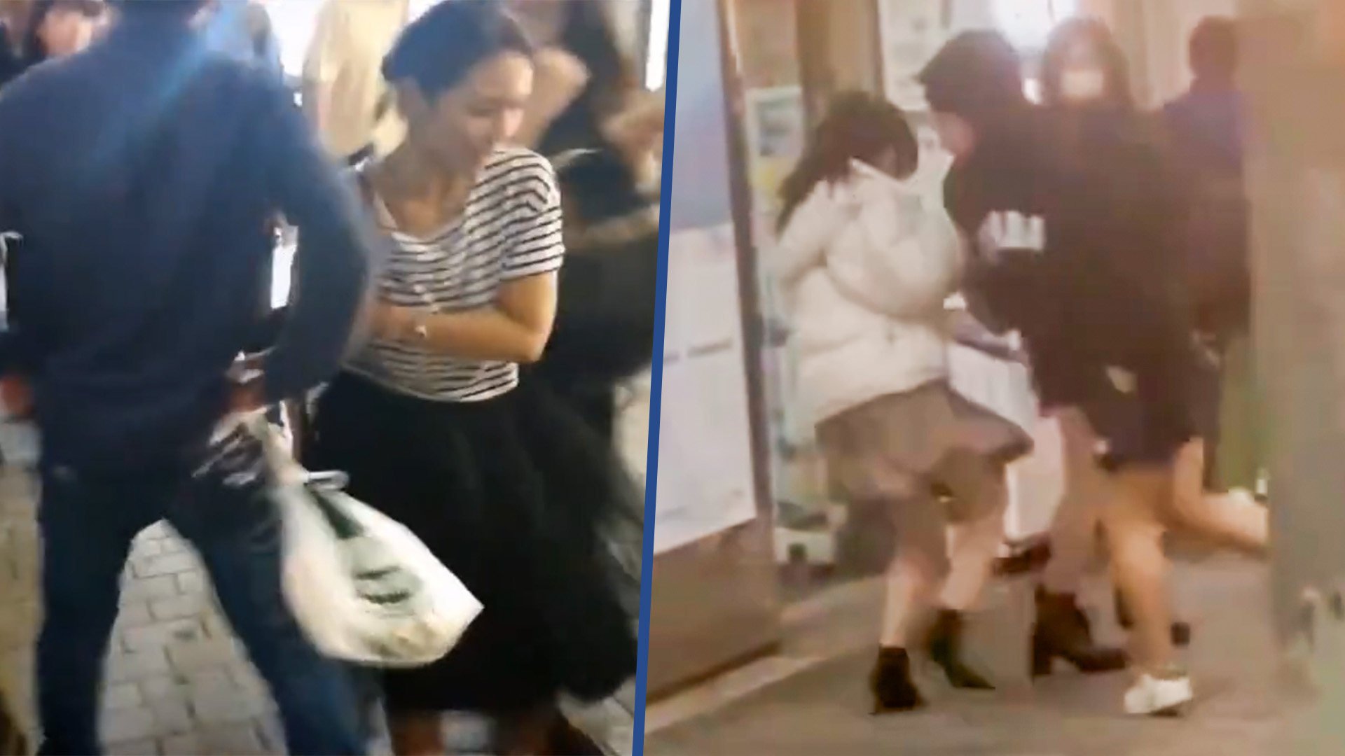 A group of Japanese men, known as the “bumping gang”, deliberately collides with pedestrians to release their frustrations. Photo: SCMP composite/Facebook