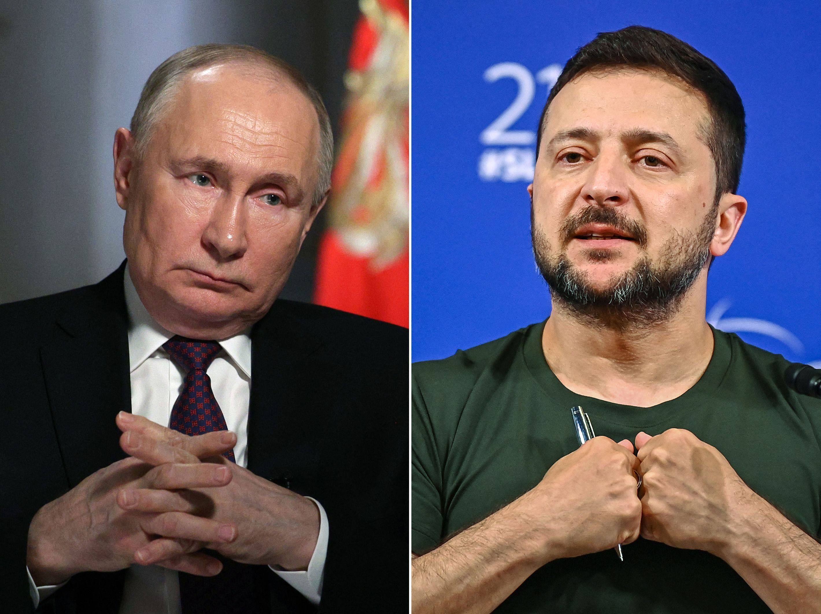 Ukraine’s President Volodymyr Zelensky (right) insists on meeting Russian President Vladimir Putin in Istanbul for peace talks. Photo: AFP