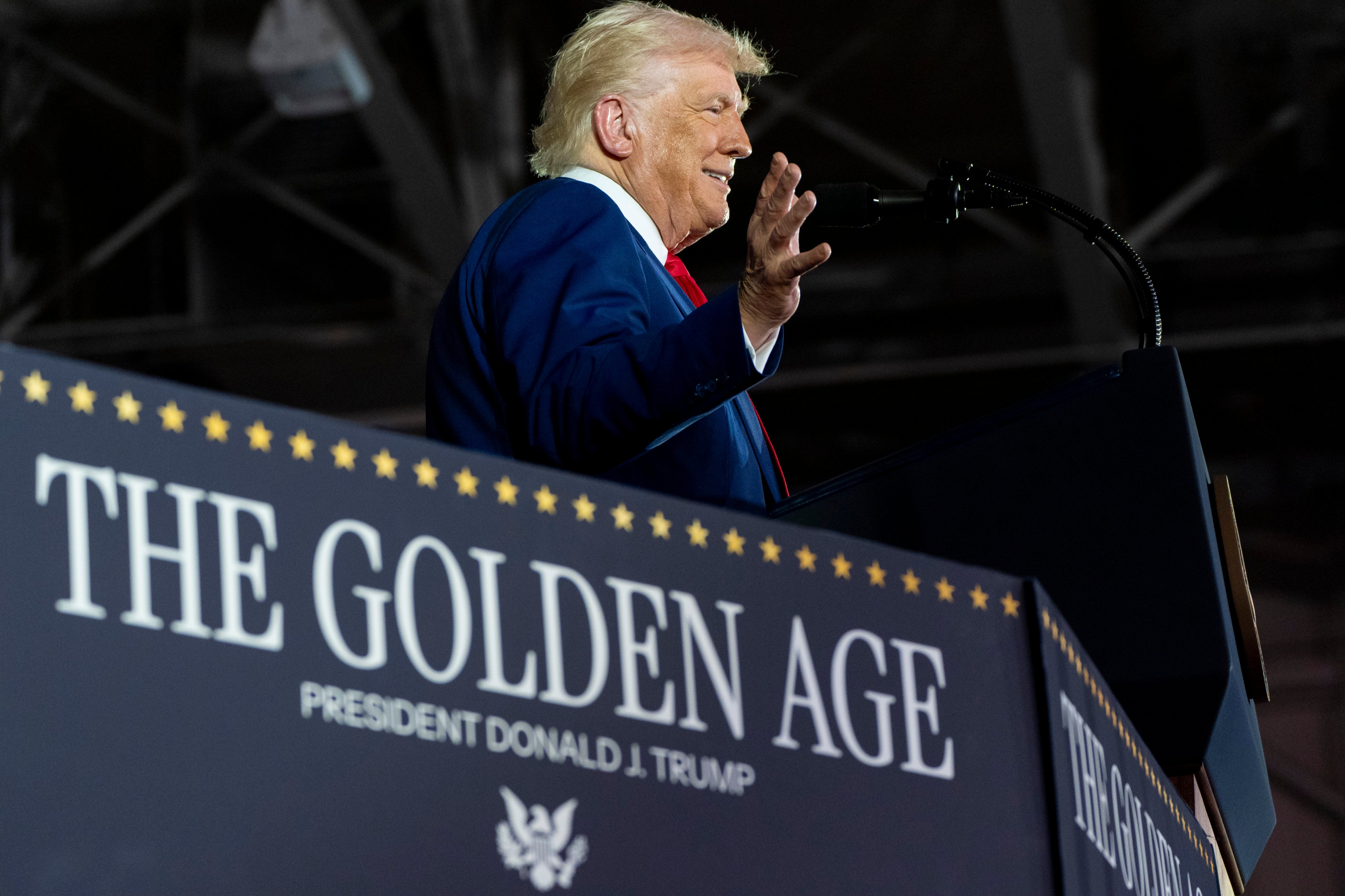 US President Donald Trump sent ripples through Taiwan when he used the phrase “unification and peace” when commenting on trade talks with Beijing. Photo: AP