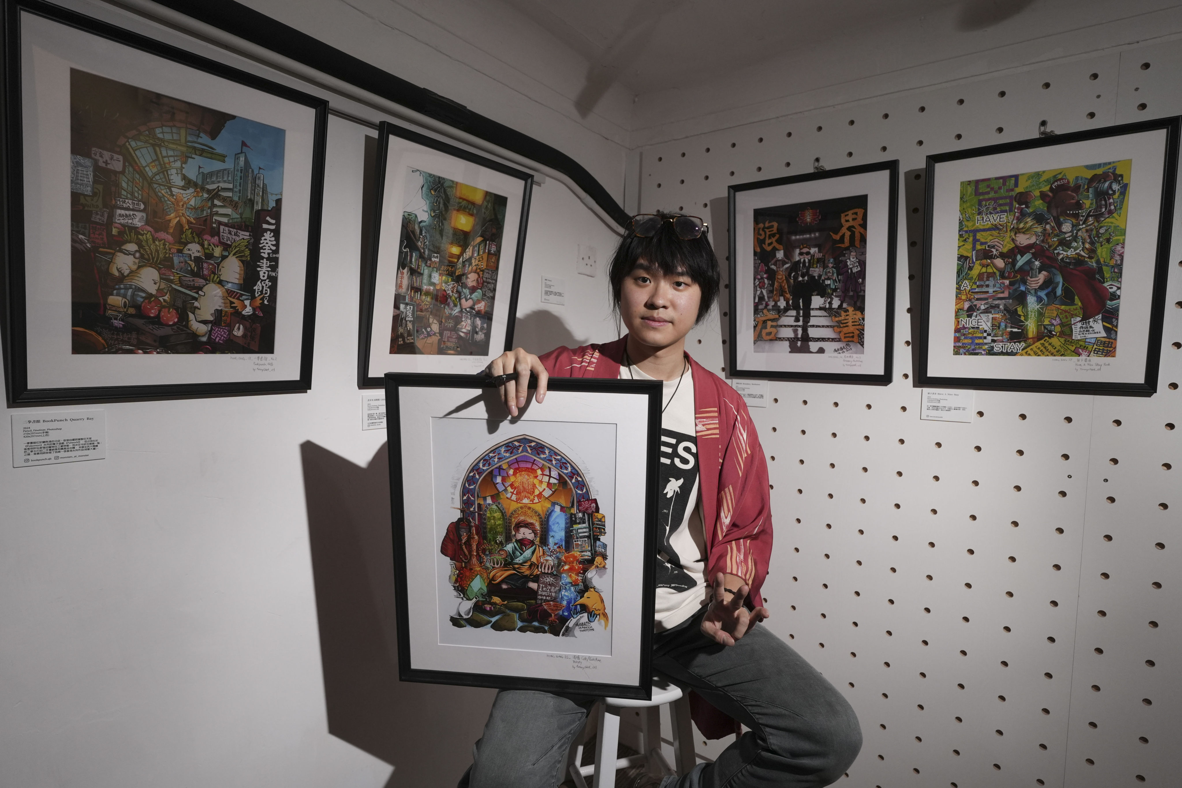Illustrator Tommychief Oil has also created a series featuring Hong Kong’s independent bookstores. Photo: Sun Yeung
