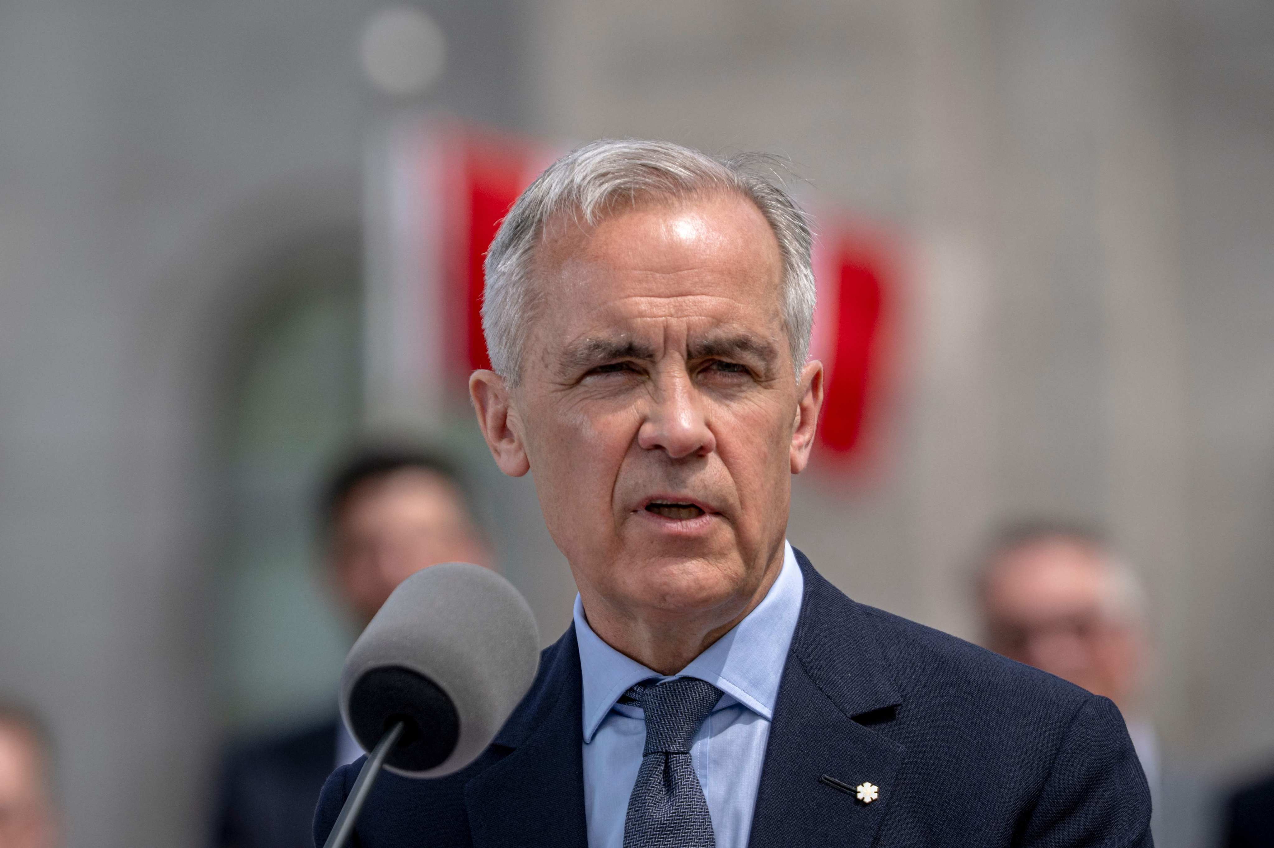 Canadian Prime Minister Mark Carney delivers a press conference at Rideau Hall after his cabinet’s swearing-in ceremony on Tuesday. Photo: AFP