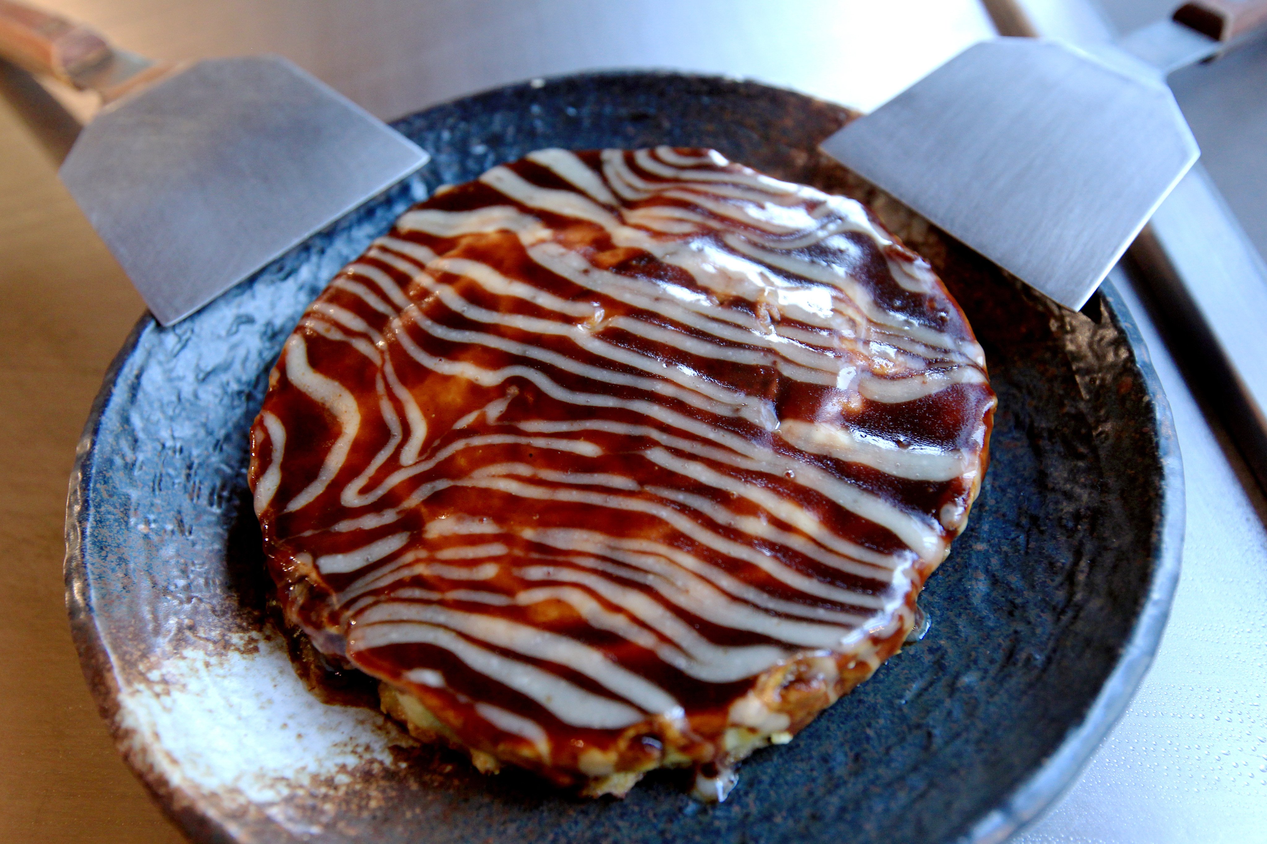 Okonomiyaki at Kozy Okonomi-yaki Teppan-yaki restaurant. Photo: Jonathan Wong