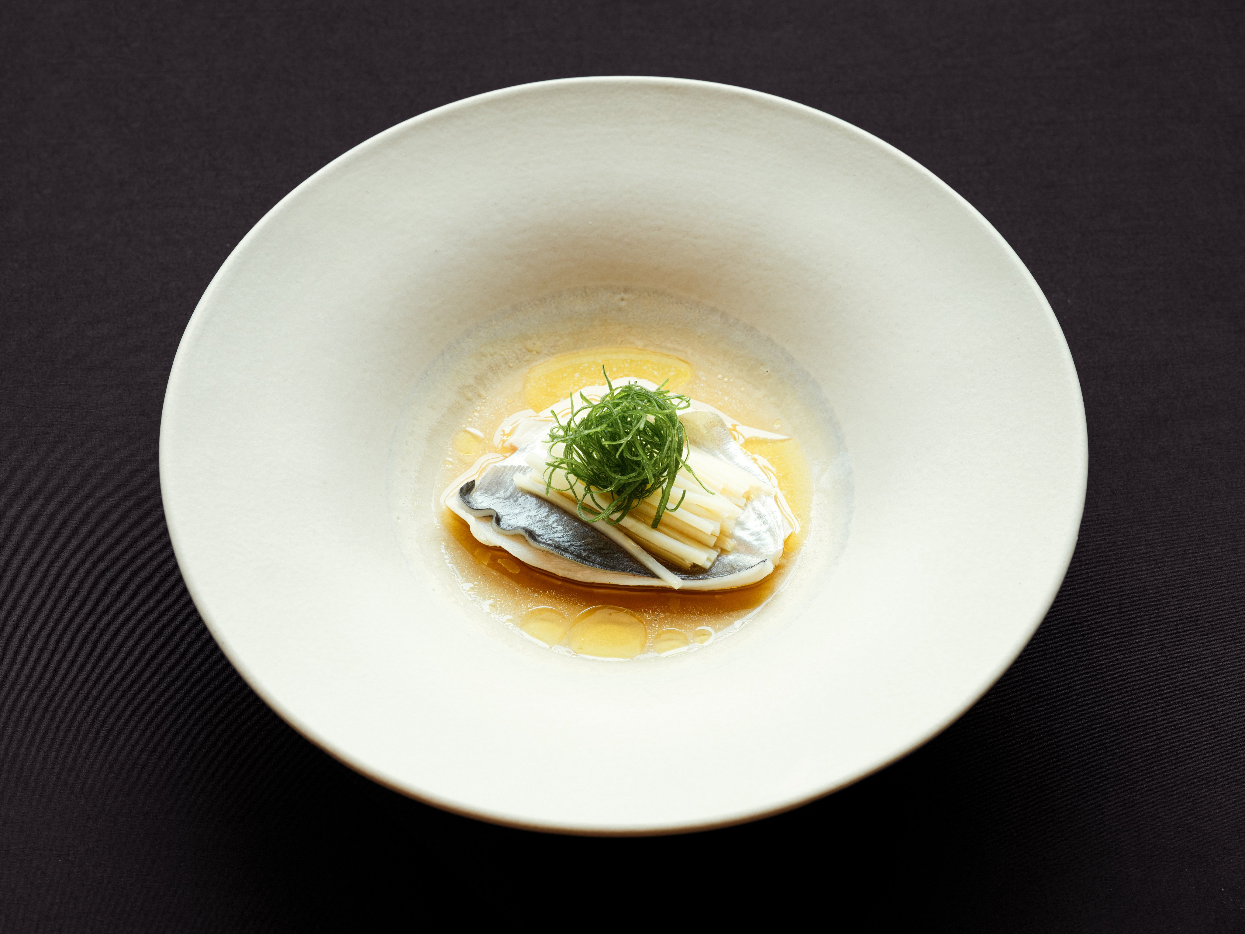 Steamed donghai pomfret with chicken fat and hua diao rice wine served at Wild Yeast. Photo: Penn Wang