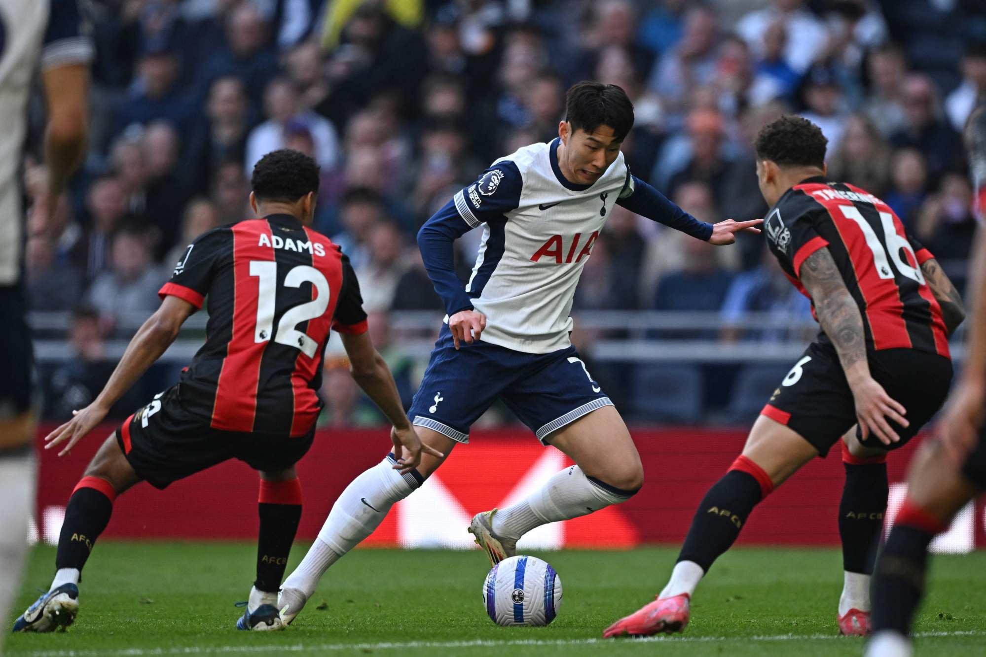 Son Heung-min of Tottenham Hotspur during the Premier League match against AFC Bournemouth in London on Friday. Photo: AFP Son Heung-min of Tottenham Hotspur during the Premier League match against AFC Bournemouth in London on Friday. Photo: AFP