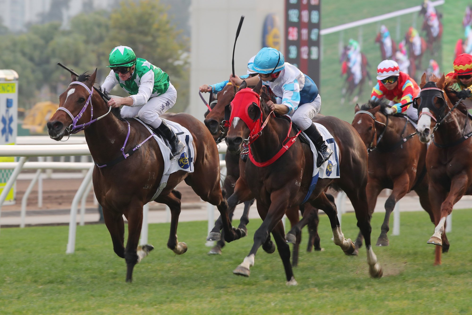Pakistan Legacy (left) finishes a close second to Super Legends on his Hong Kong debut.