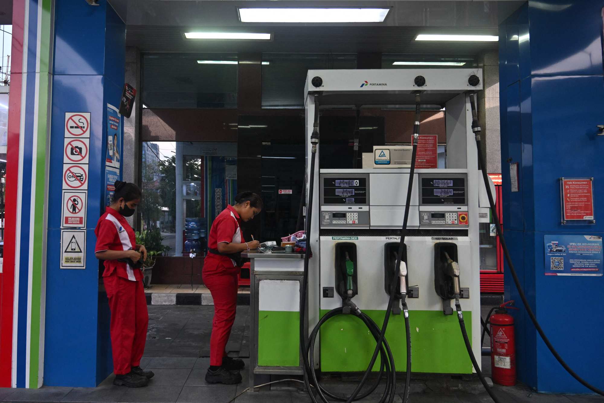 A Pertamina station in Surabaya. The Indonesian state energy firm has pledged to boost its capacity to store more oil imports from the US. Photo: AFP A Pertamina station in Surabaya. The Indonesian state energy firm has pledged to boost its capacity to store more oil imports from the US. Photo: AFP