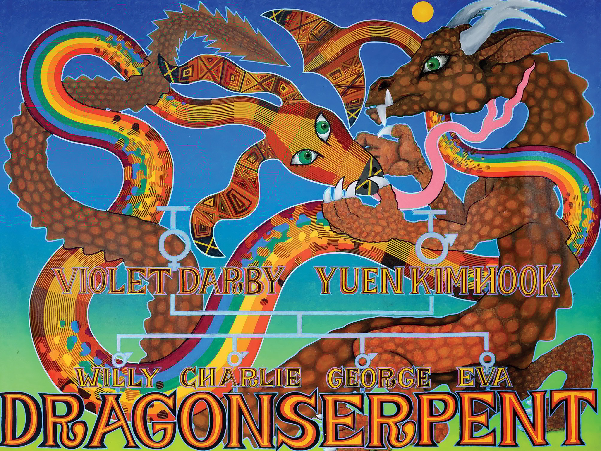 “Dragonserpent” (2024), Gordon Hookey