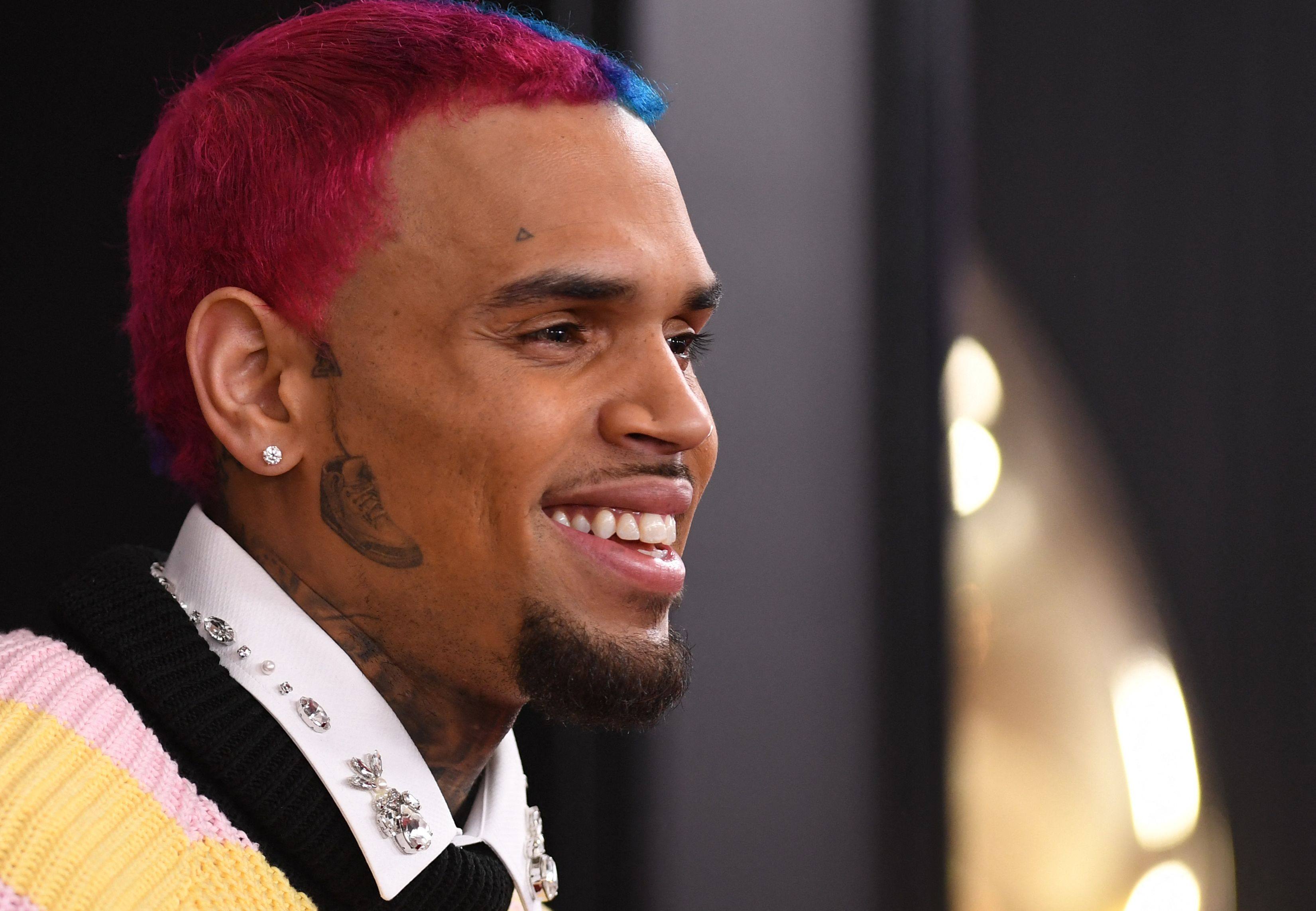US R&B star Chris Brown at the 2020 Grammys in Los Angeles. It was reported on Thursday that Brown has been arrested in the UK in connection with a 2023 assault at a London nightclub. Photo:  AFP