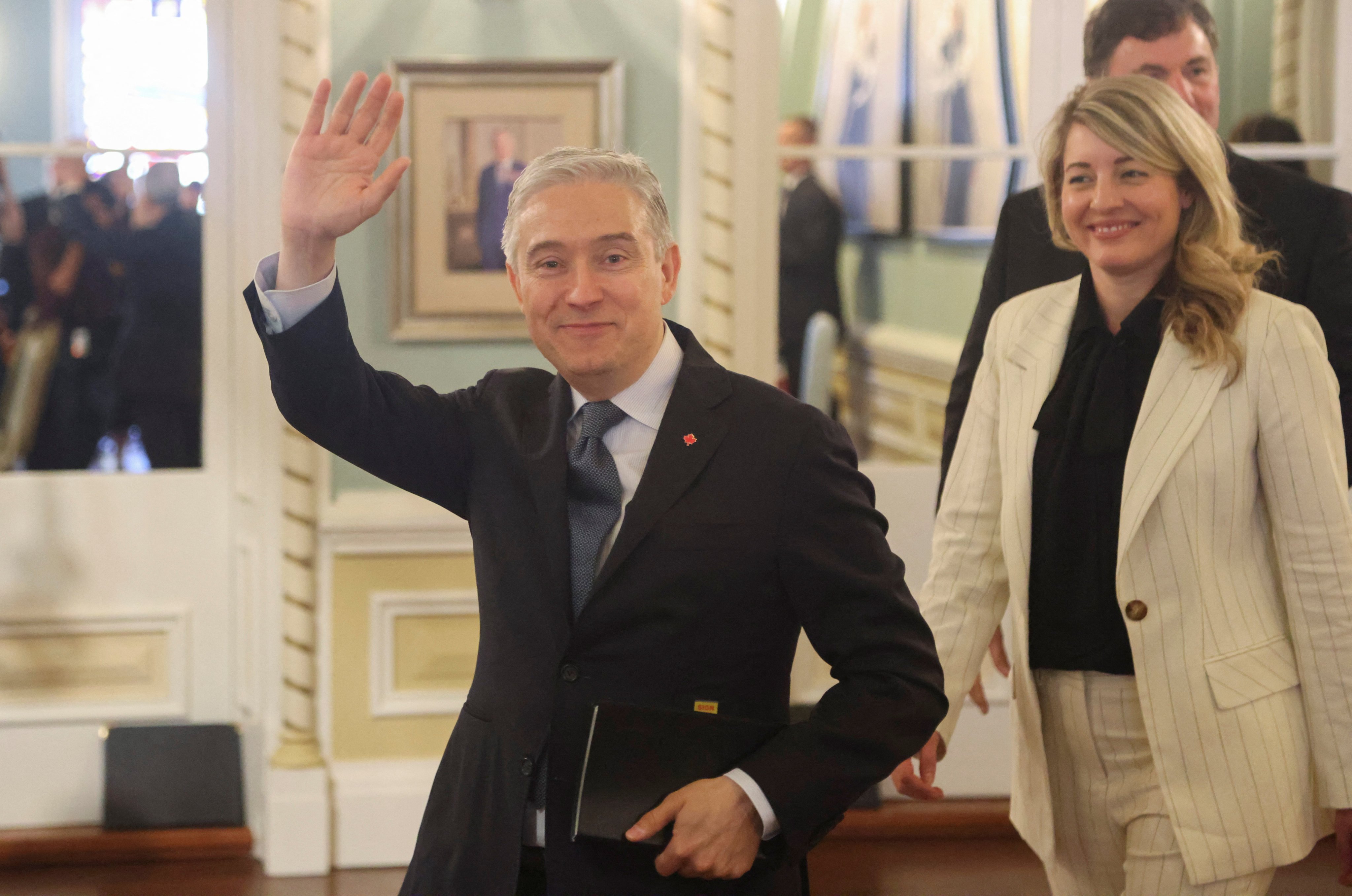 Francois-Philippe Champagne arrives to be sworn in as Minister of Finance and National Revenue on Tuesday. Photo: Reuters