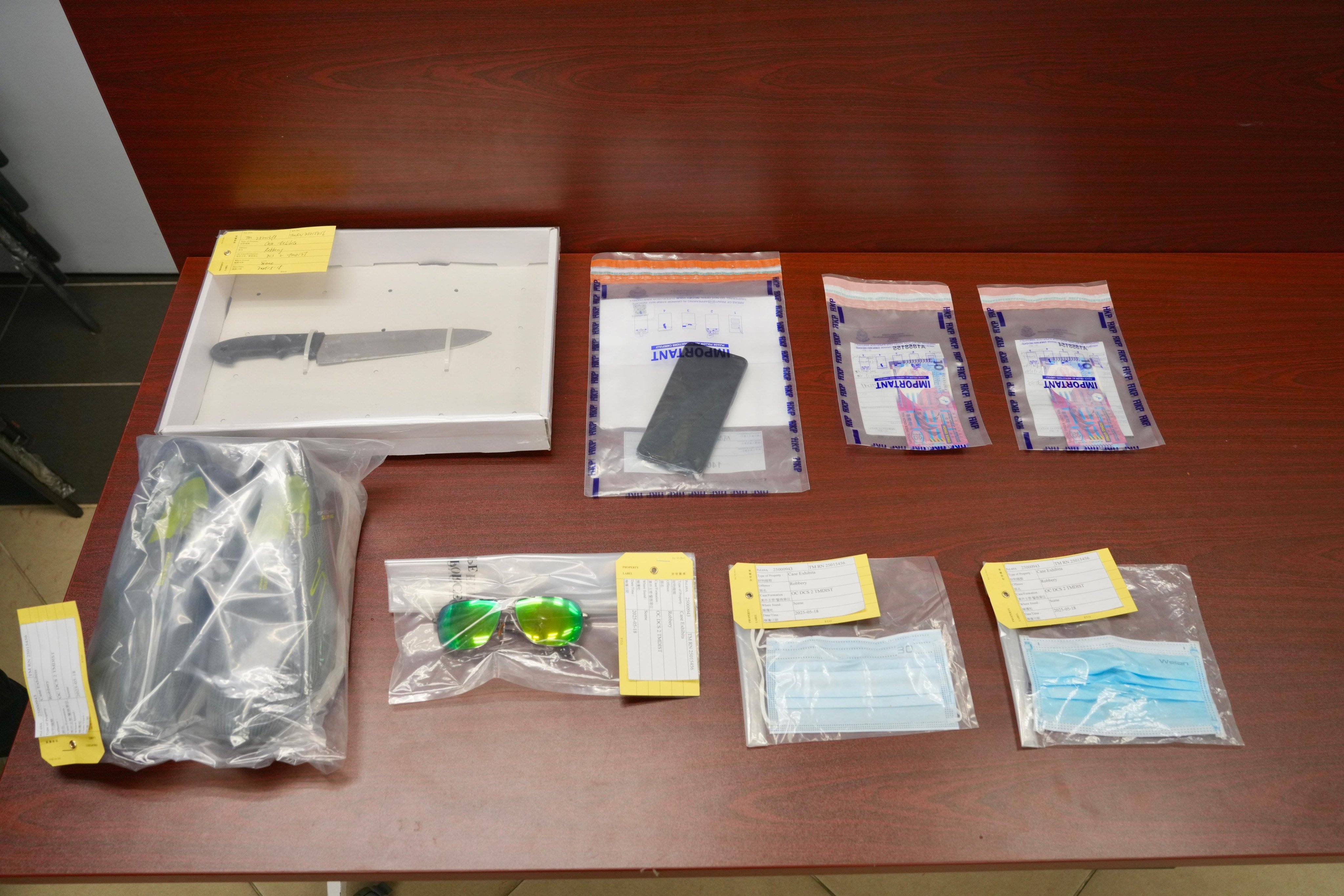 Police display evidence collected as part of the investigation. Photo: Handout
