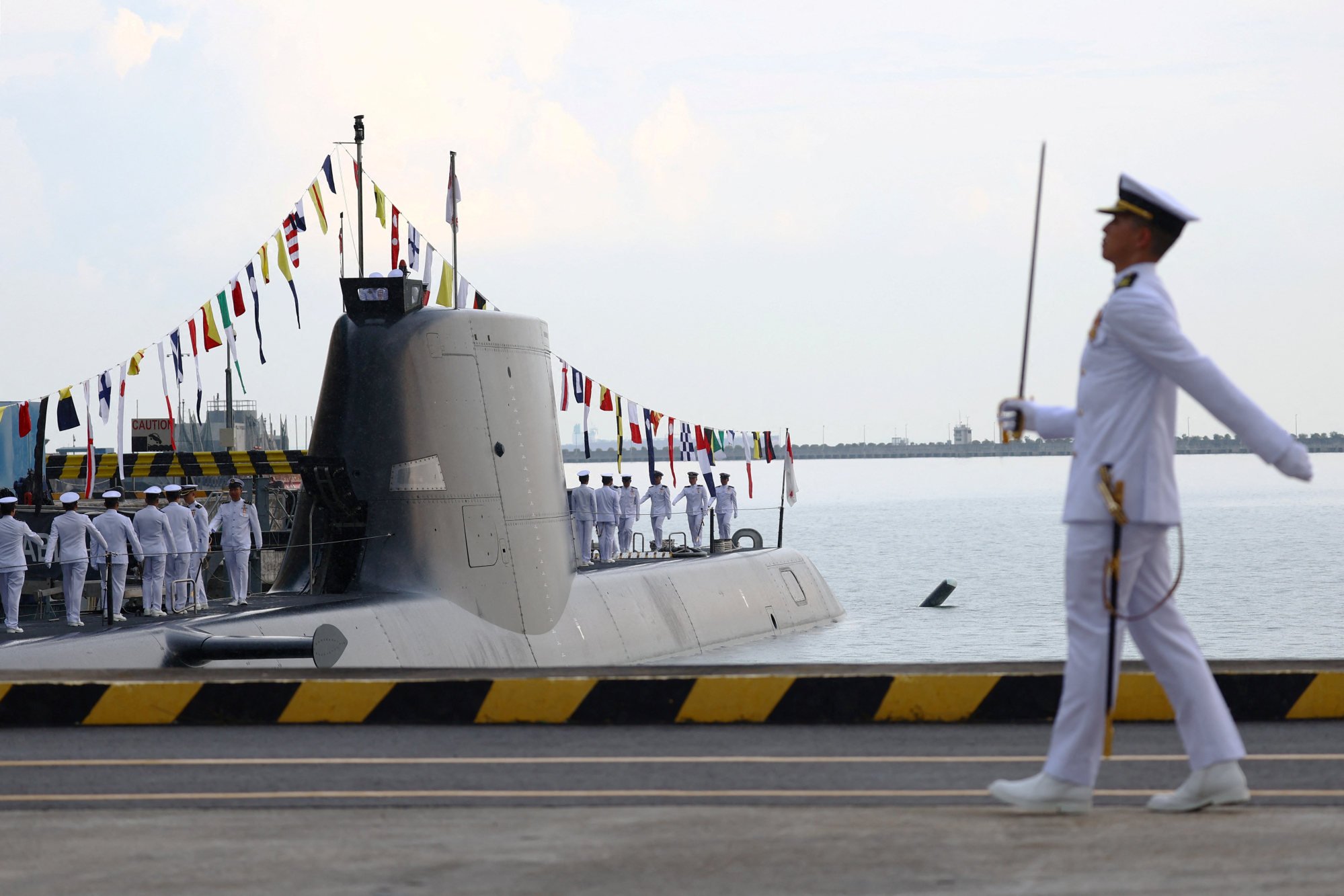 The German-made RSS Impeccable is seen during a commissioning ceremony of the Republic of Singapore Navy’s first and second Invincible-class submarines, Invincible and Impeccable, at the Changi Naval Base in Singapore on September 24, 2024. Photo: Reuters The German-made RSS Impeccable is seen during a commissioning ceremony of the Republic of Singapore Navy’s first and second Invincible-class submarines, Invincible and Impeccable, at the Changi Naval Base in Singapore on September 24, 2024. Photo: Reuters