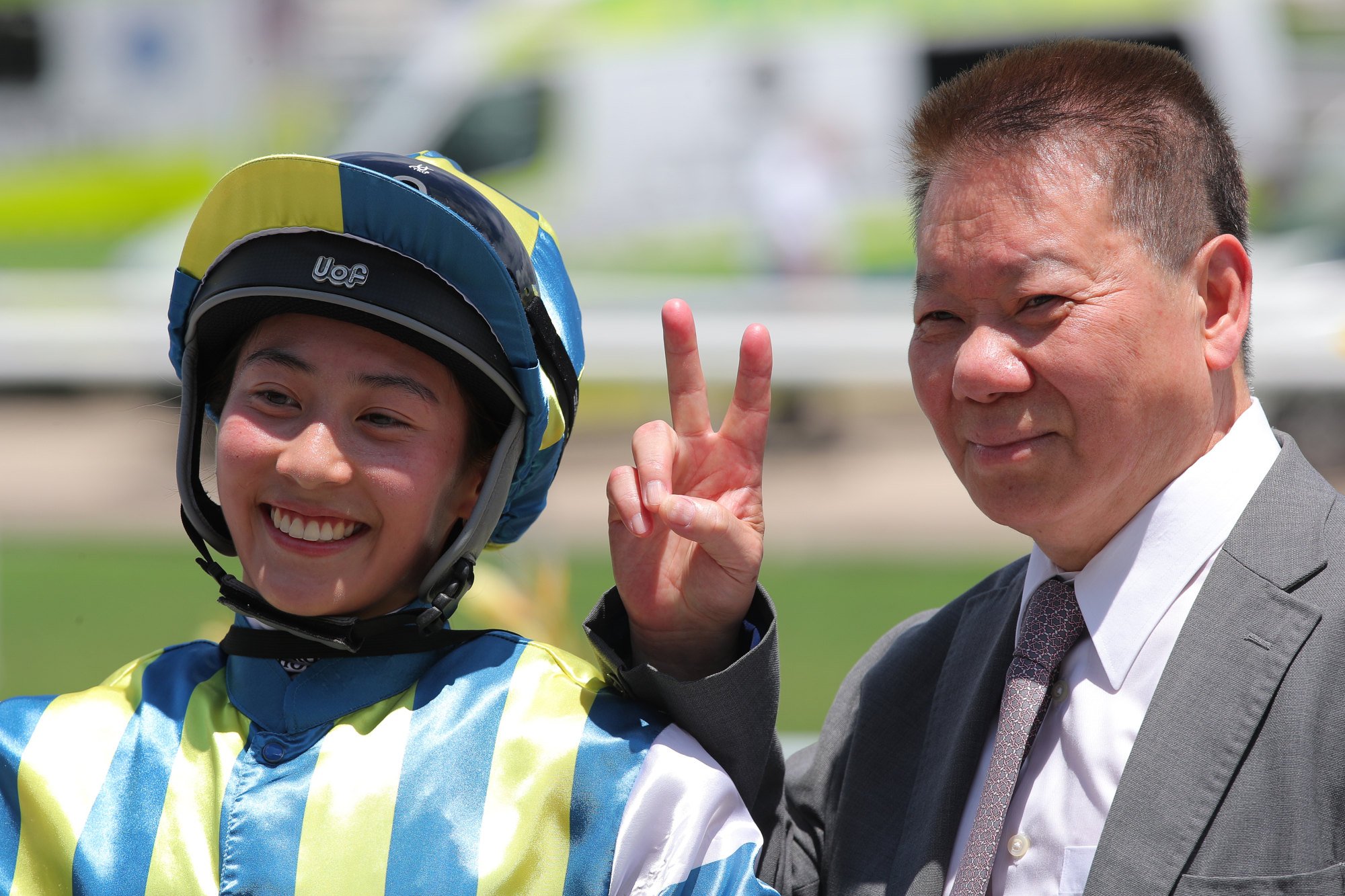 It was all smiles for Britney Wong and Manfred Man after their double.