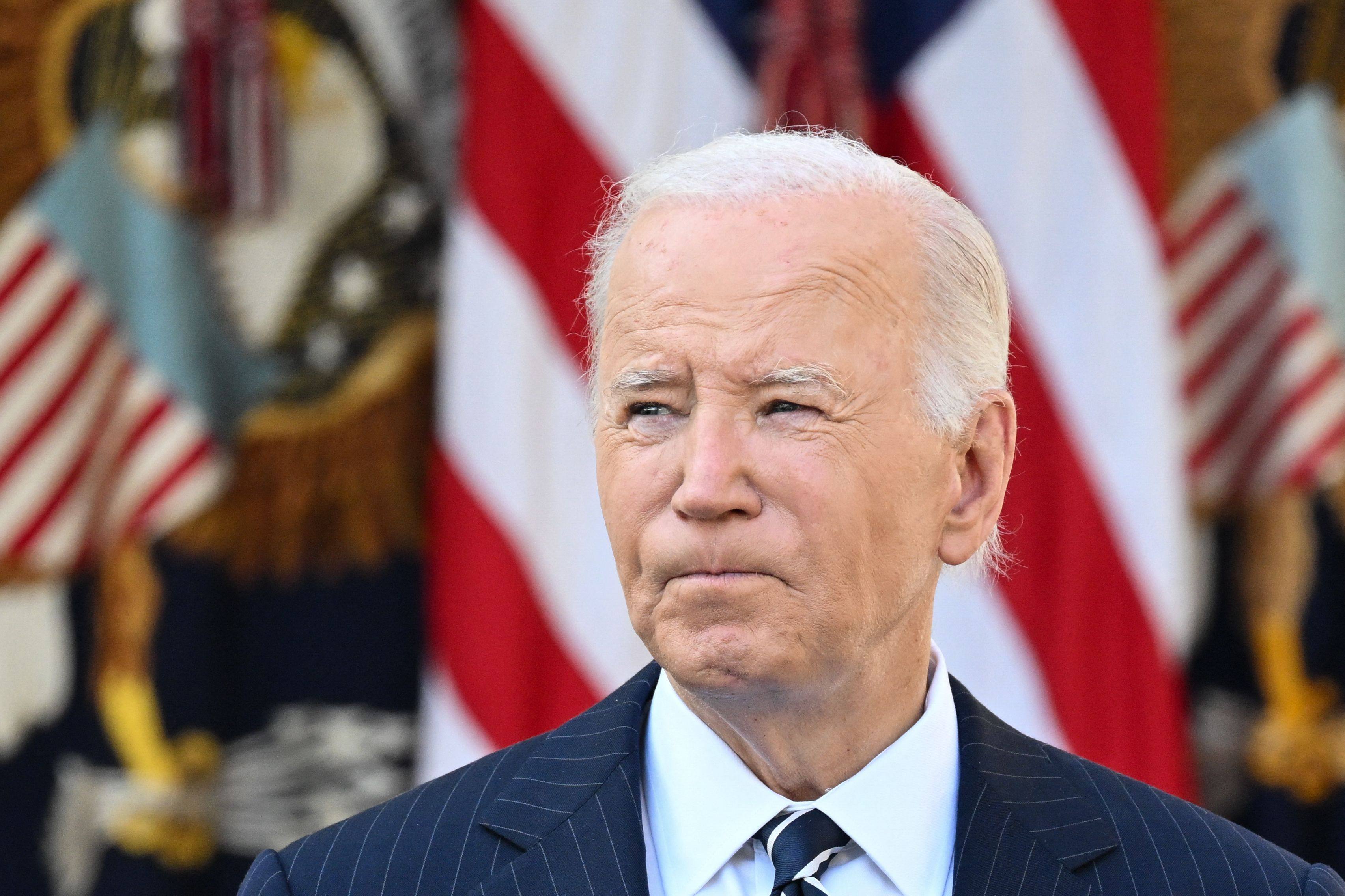 Joe Biden addresses the nation from the Rose Garden of the White House in Washington, DC, on November 7, 2024, after Donald Trump won the presidential election. Photo: AFP