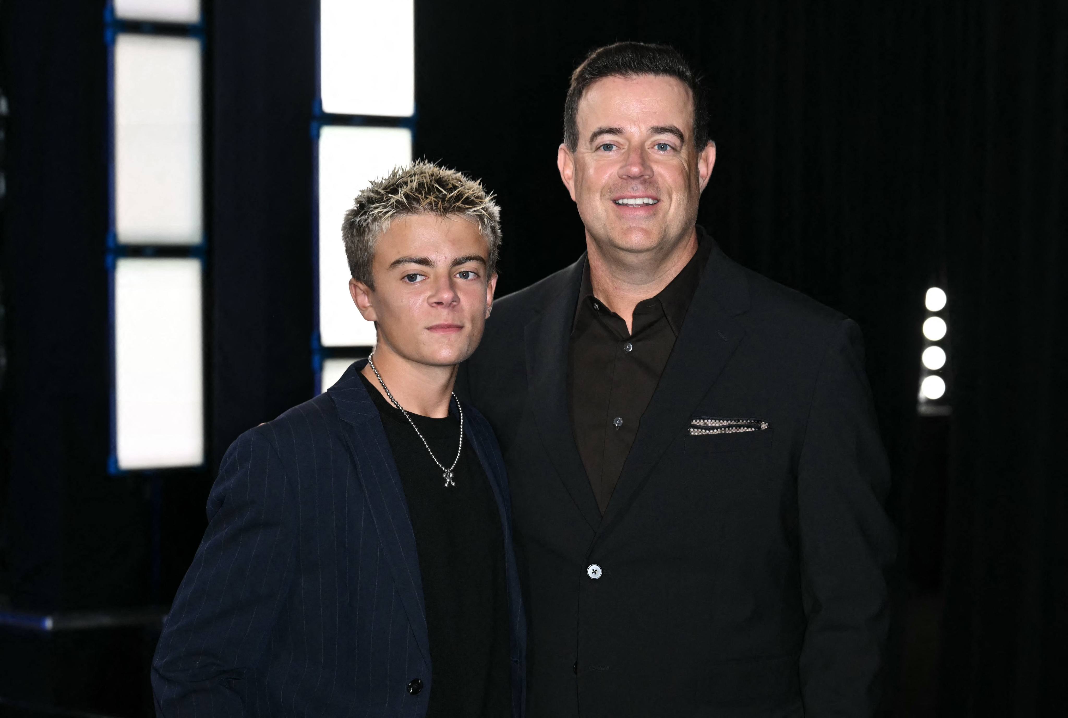 The Voice host Carson Daly stepped out with his son Jackson at MTV’s Video Music Awards last September. Photo: AFP