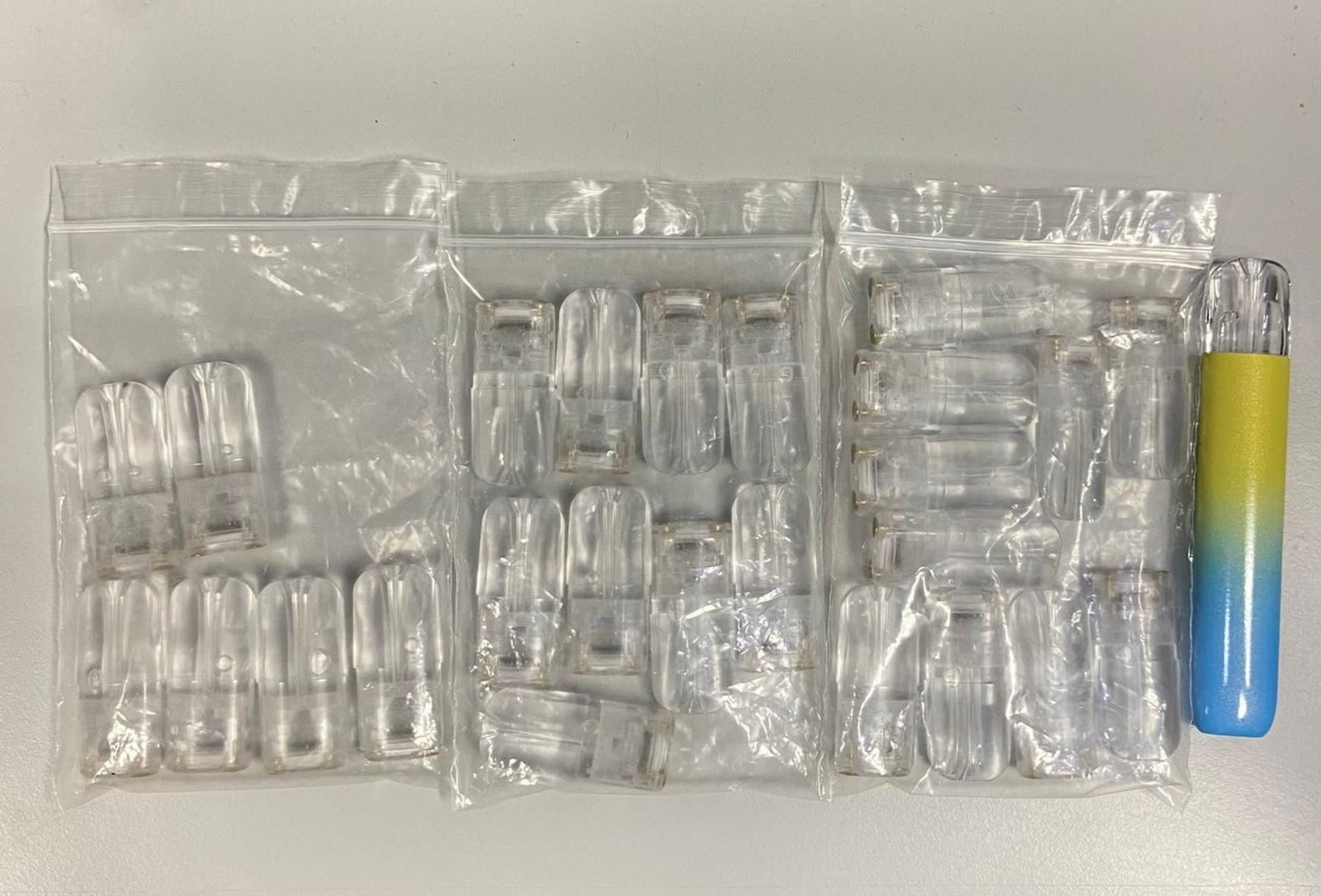 Evidence seized during the arrest of the teenager. Photo: Handout