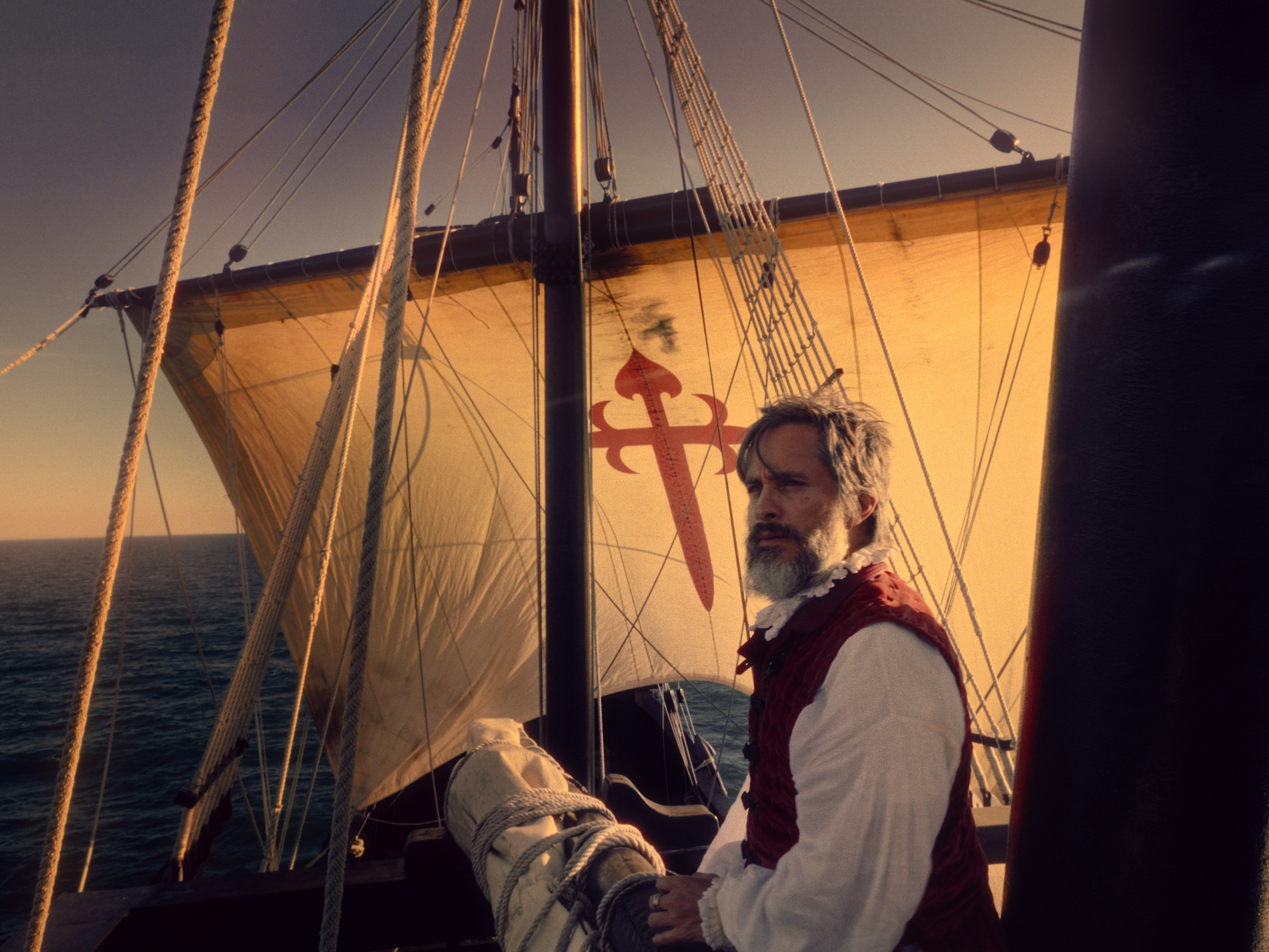 Gael García Bernal in the title role in a still from Magellan, directed by Lav Diaz and co-starring Angela Azevedo and Amado Arjay Babon. Photo: Handout