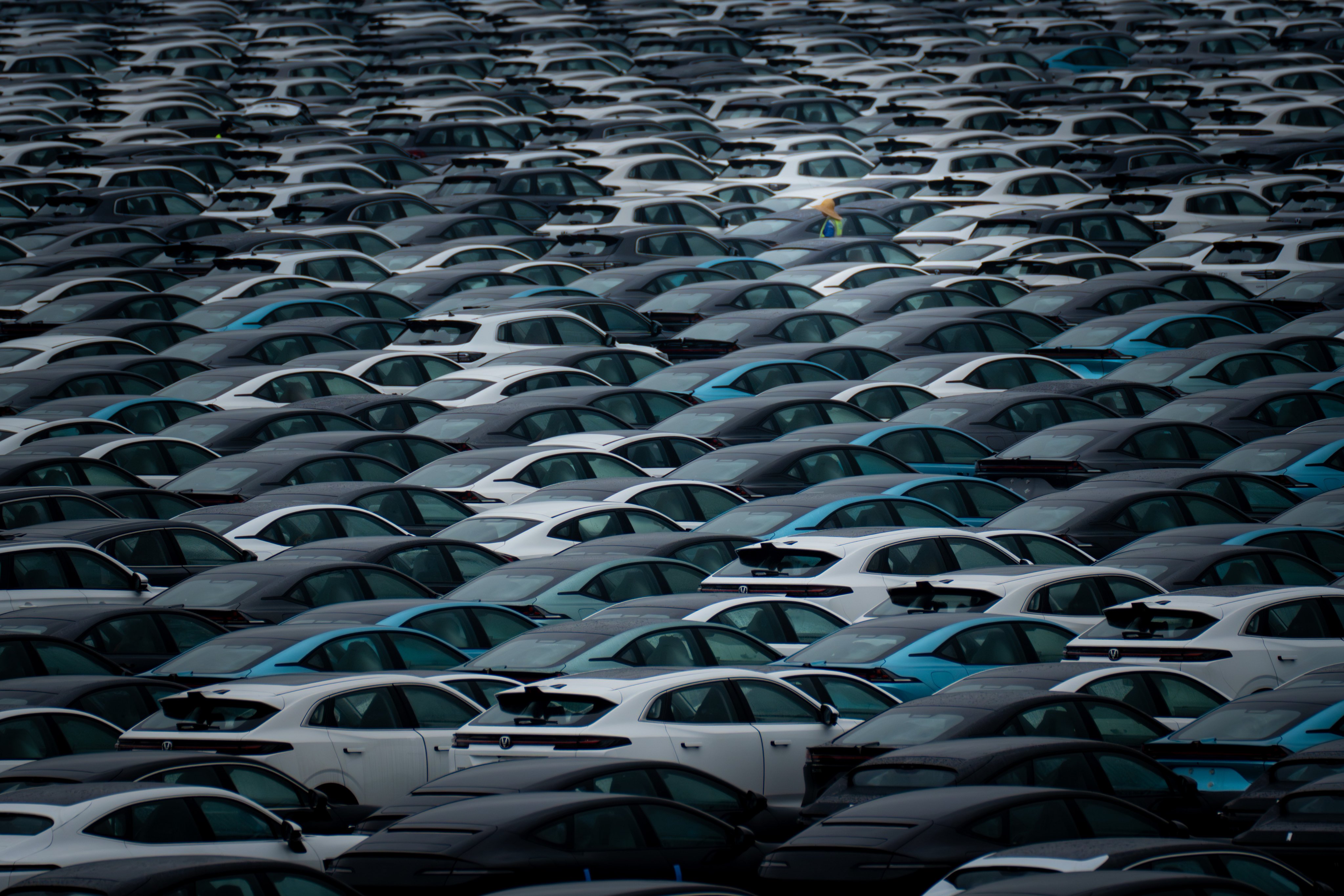 New energy vehicles at Changan Automobile’s vehicle distribution center in Chongqing, China, November 17, 2024. Photo: CFOTO/Future Publishing via Getty Images