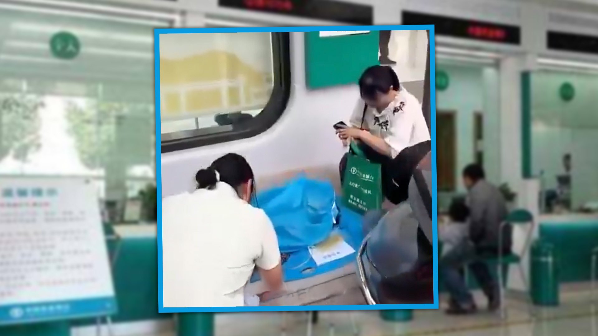 There is public outrage following the death of an elderly Chinese woman outside a bank after she was instructed to withdraw funds in person. Photo: SCMP composite/Sohu/X