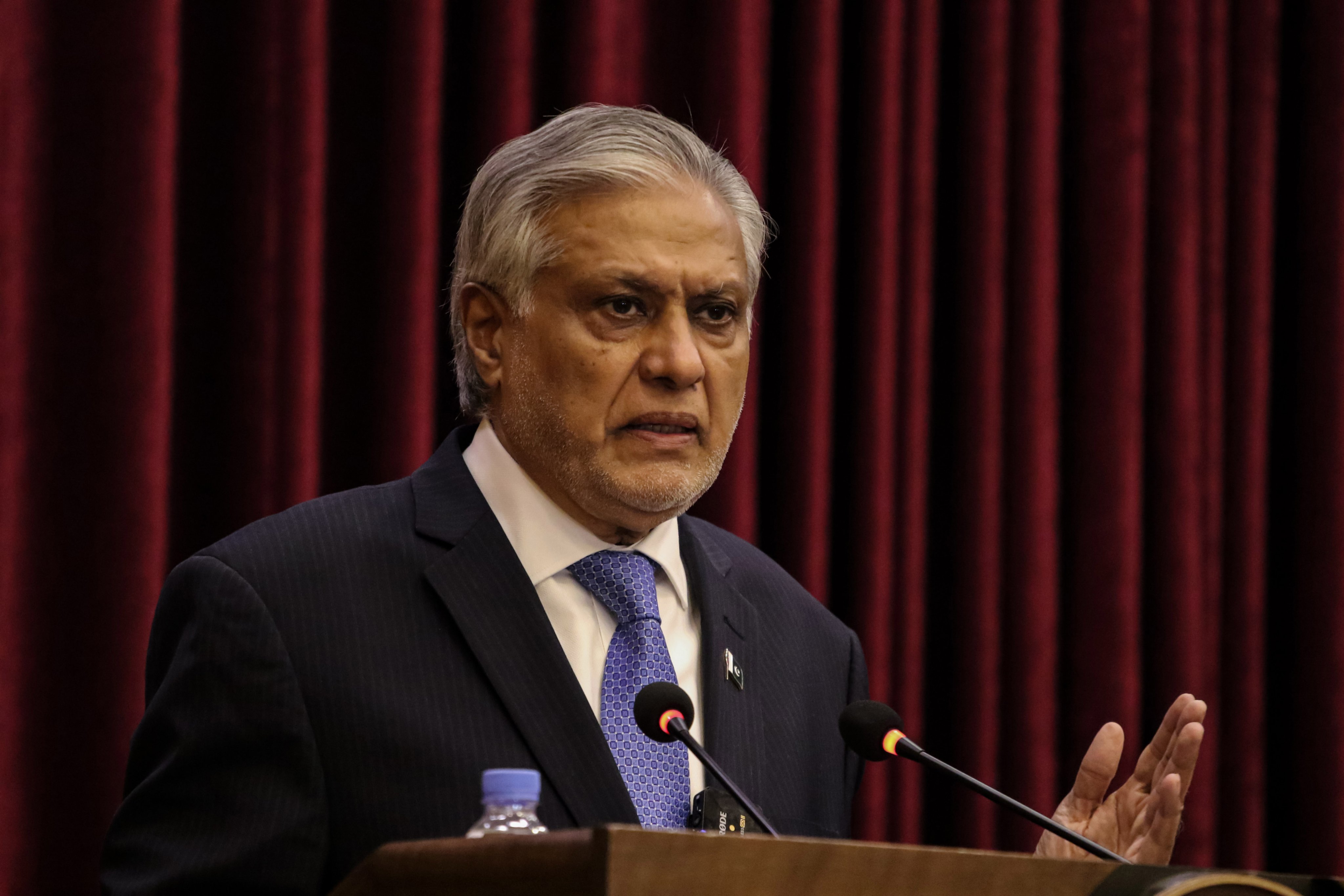 Ishaq Dar, Pakistan’s foreign minister and deputy prime minister, is on a three-day visit to China until Wednesday, his first overseas trip since the military hostilities with India. Photo: EPA