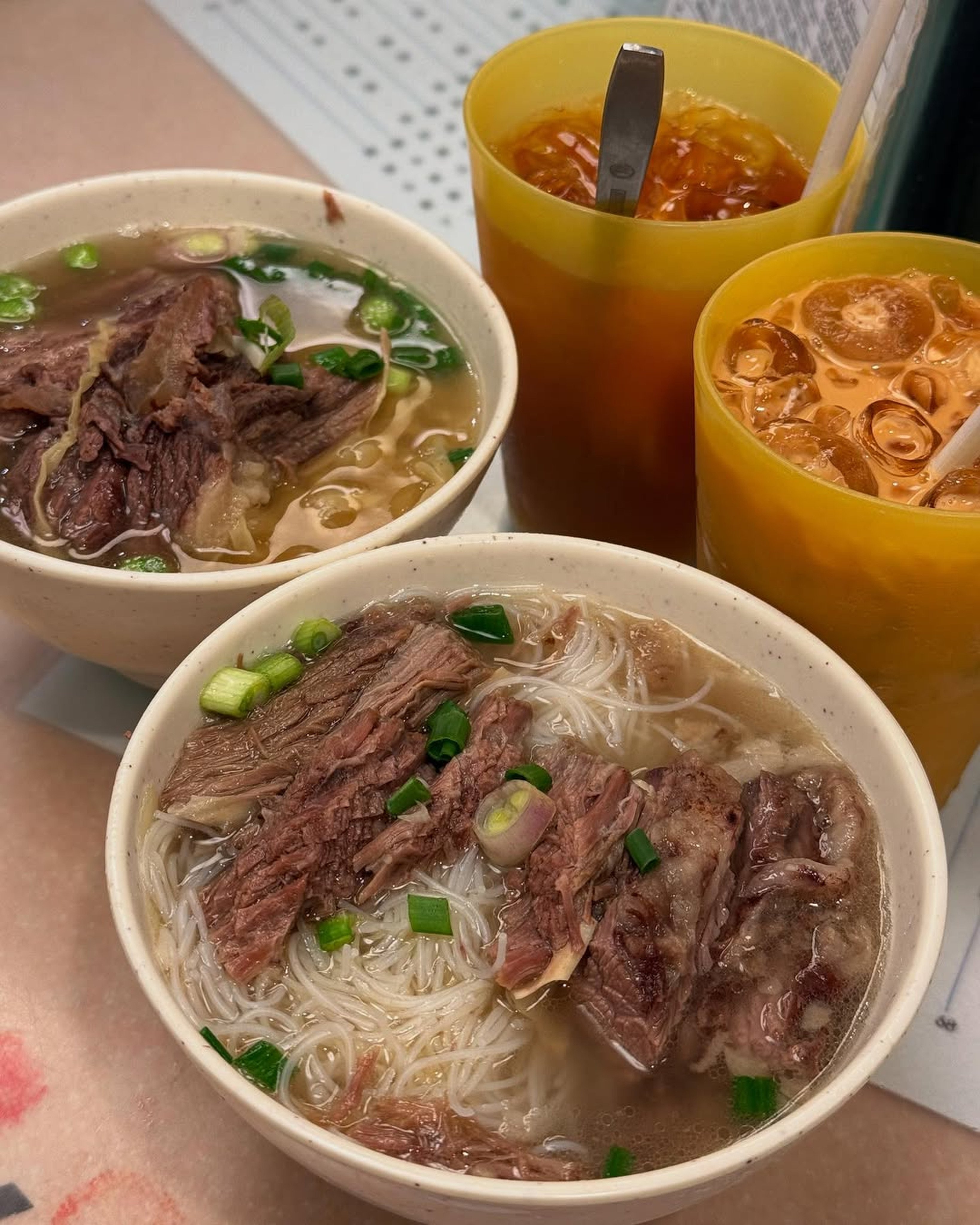 Beef brisket noodles at Kau Kee on Gough Street in Sheung Wan, Hong Kong. The restaurant recently came under fire on Chinese social media platform RedNote for its service and food. Photo: Instagram/aiqibabe