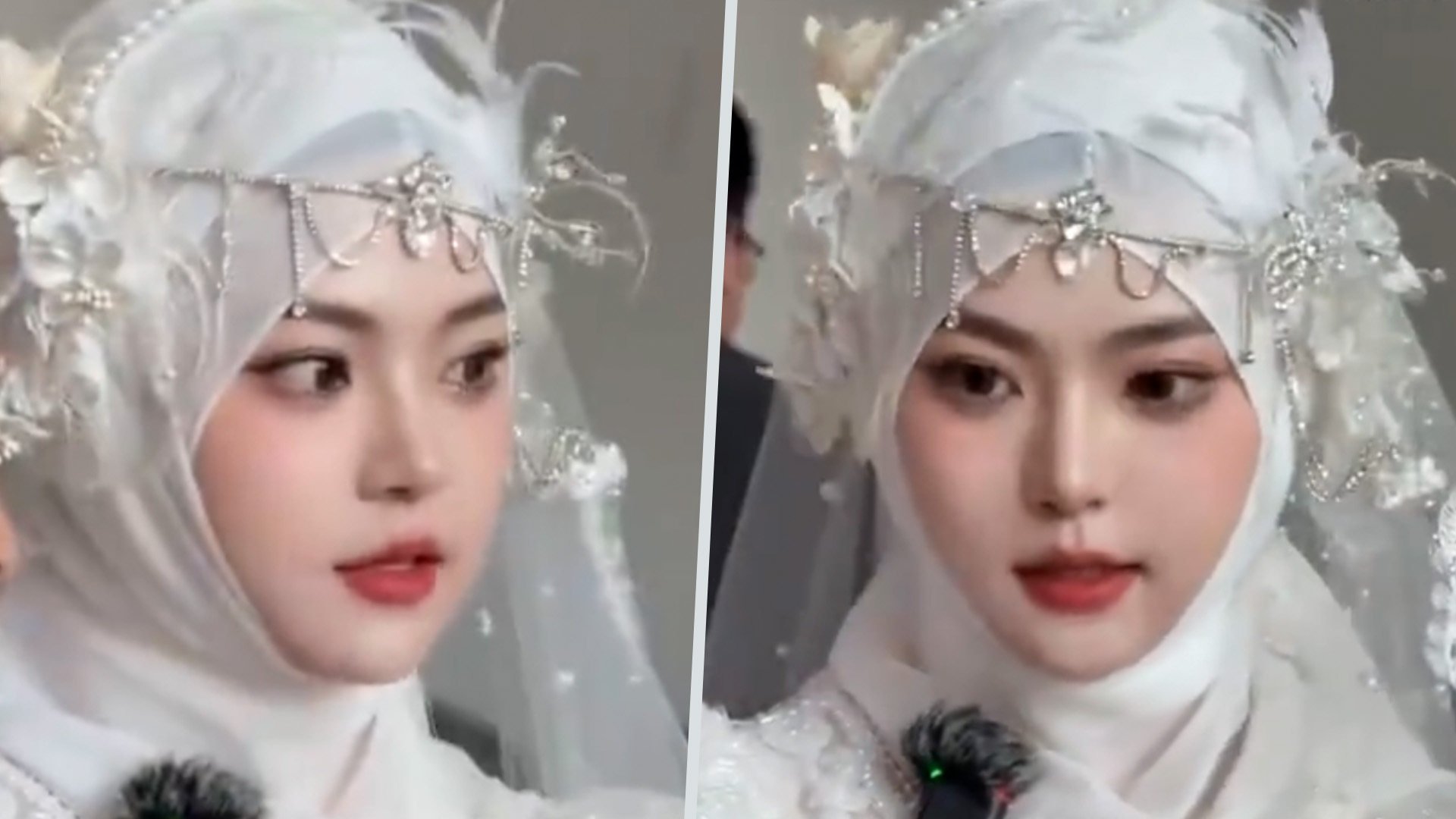 A stunning bride in China has gone viral online after people refused to believe she was real and asked if she was generated by artificial intelligence. Photo: SCMP composite/Weibo