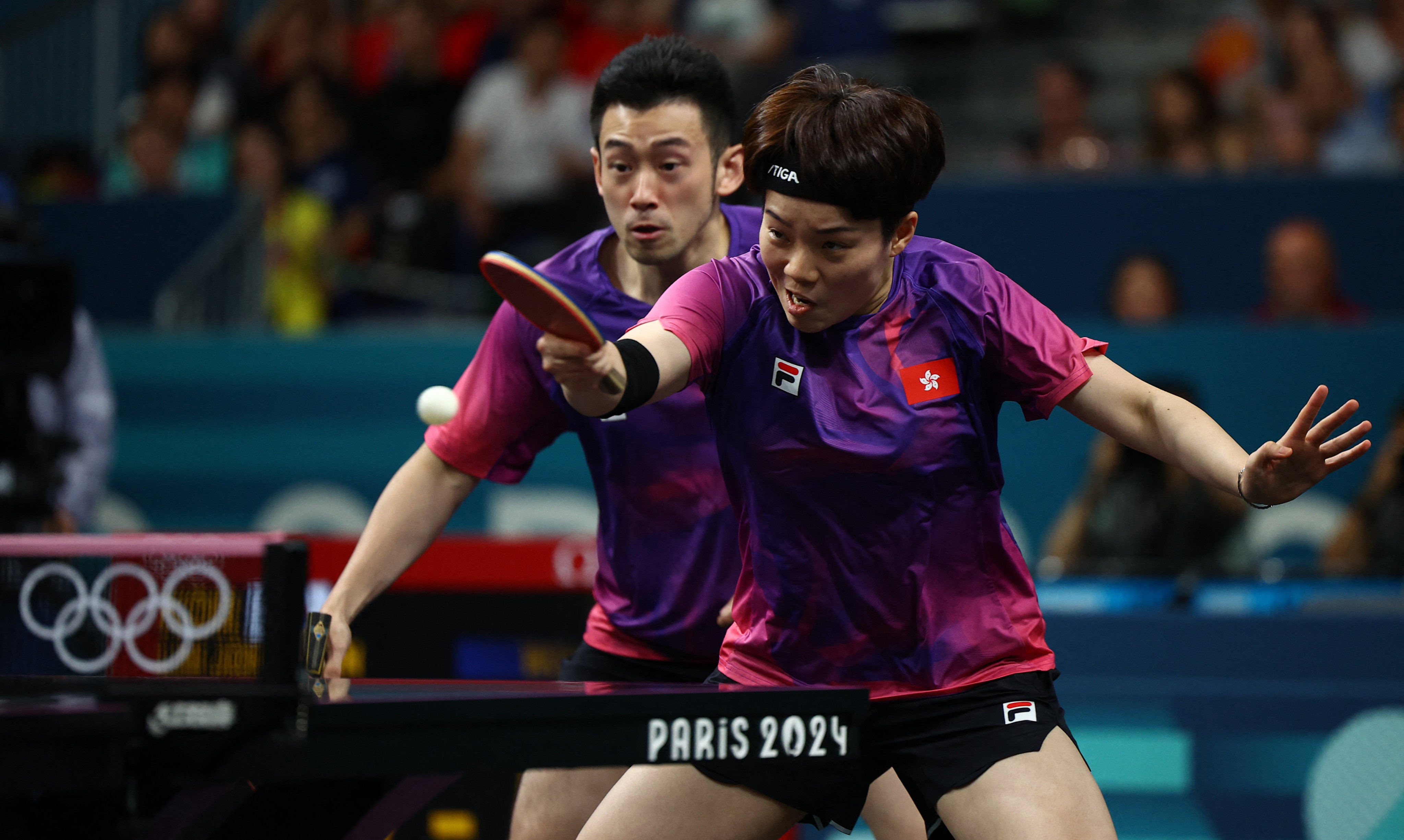 Wong Chun-ting (left) and Doo Hoi-kem of Hong Kong ensured they would collect a fourth world championship medal as a duo. Photo: Reuters