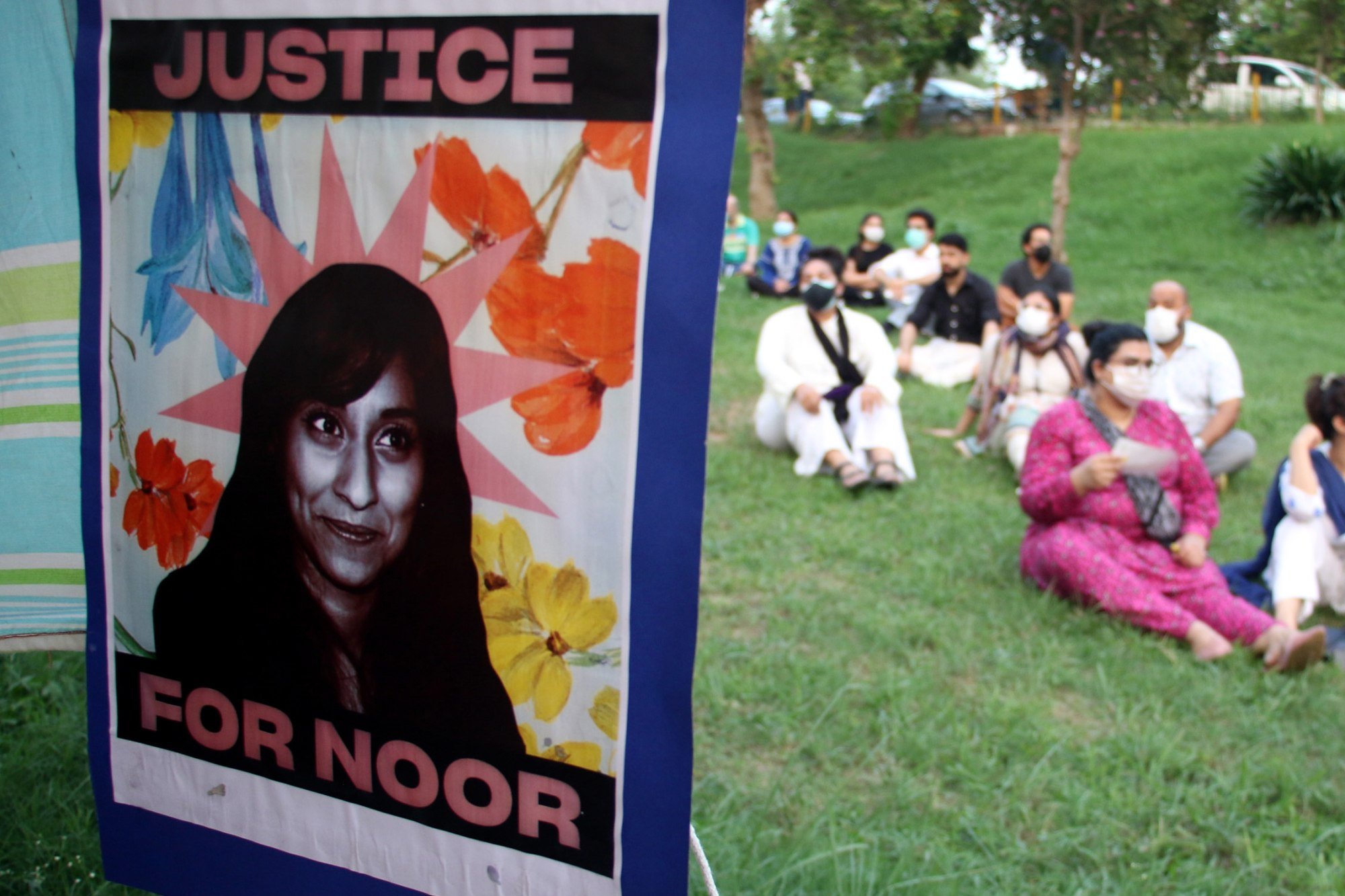 Protesters call for justice for Noor Mukadam at a demonstration in Islamabad 2021. Photo: EPA-EFE Protesters call for justice for Noor Mukadam at a demonstration in Islamabad 2021. Photo: EPA-EFE