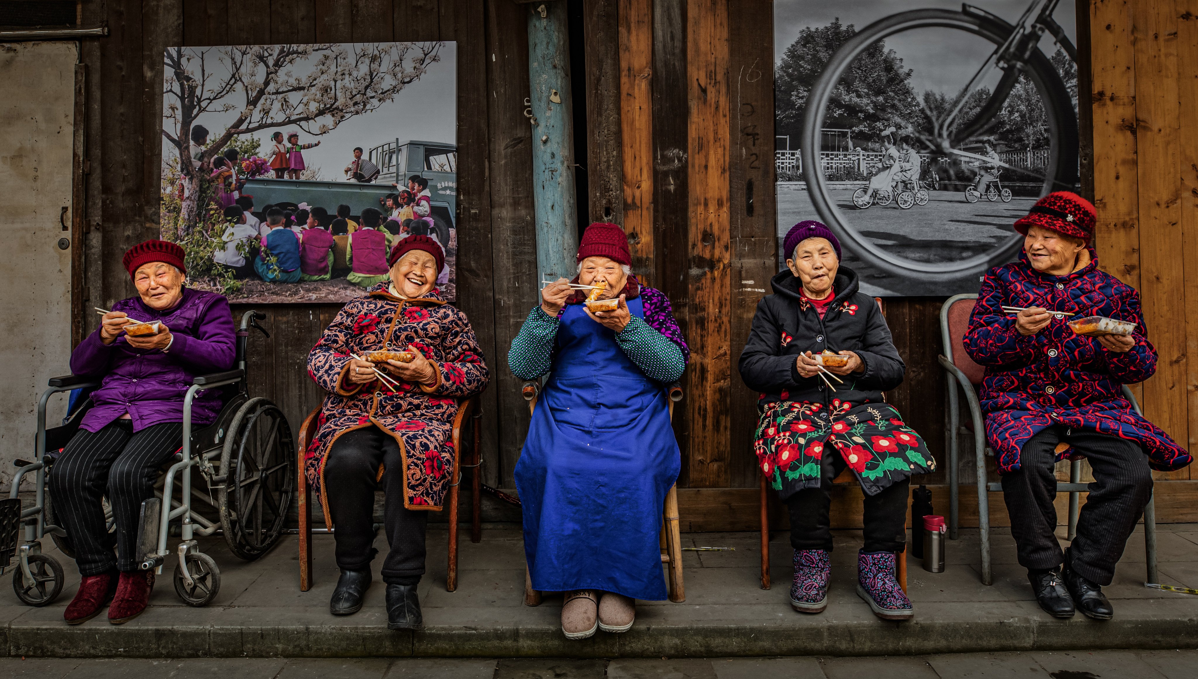 Detail from Elderly Having Delicious Food, taken in Shuangliu Ancient Town in China’s Sichuan province by Chinese photographer Xiaoling Li. Photo: Xiaoling Li/World Food Photography Awards sponsored by Bimi®
