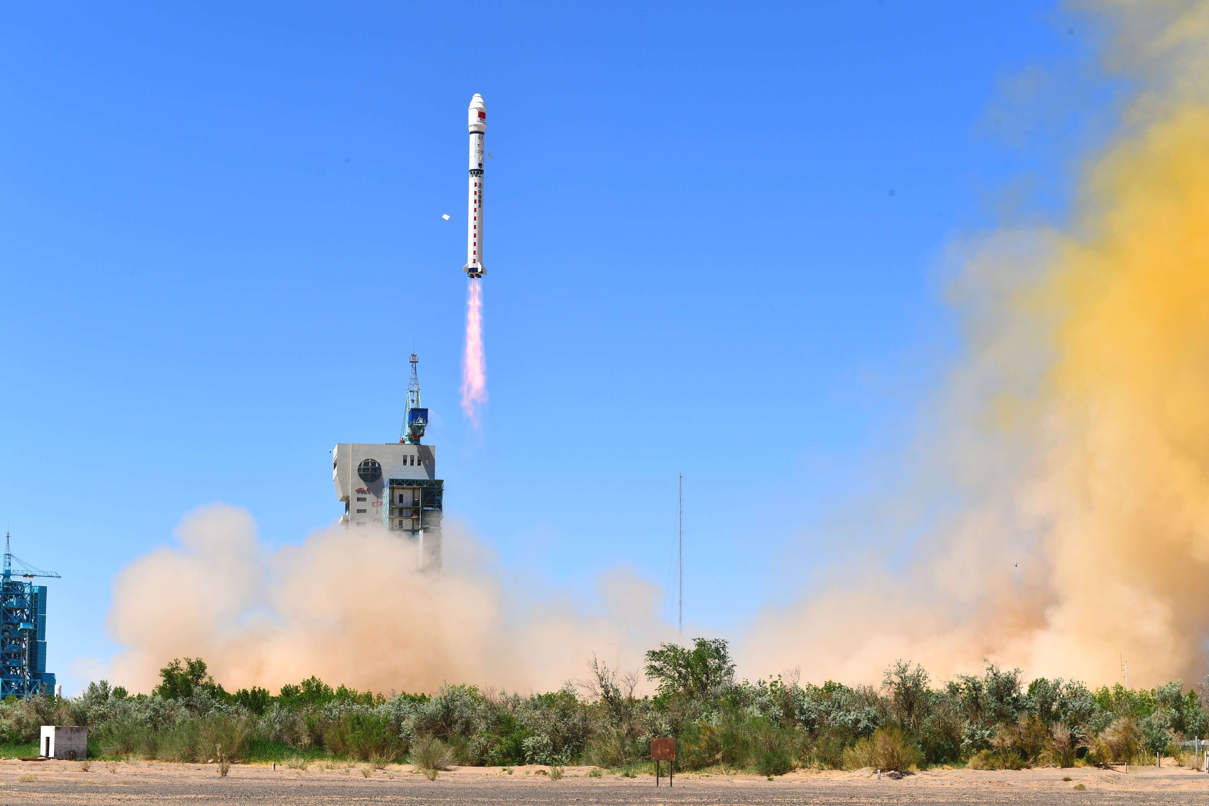 A Long March 2D rocket carrying a space computing satellite constellation blasts off from the Jiuquan Satellite Launch Centre in northwest China on May 14. Photo: Xinhua