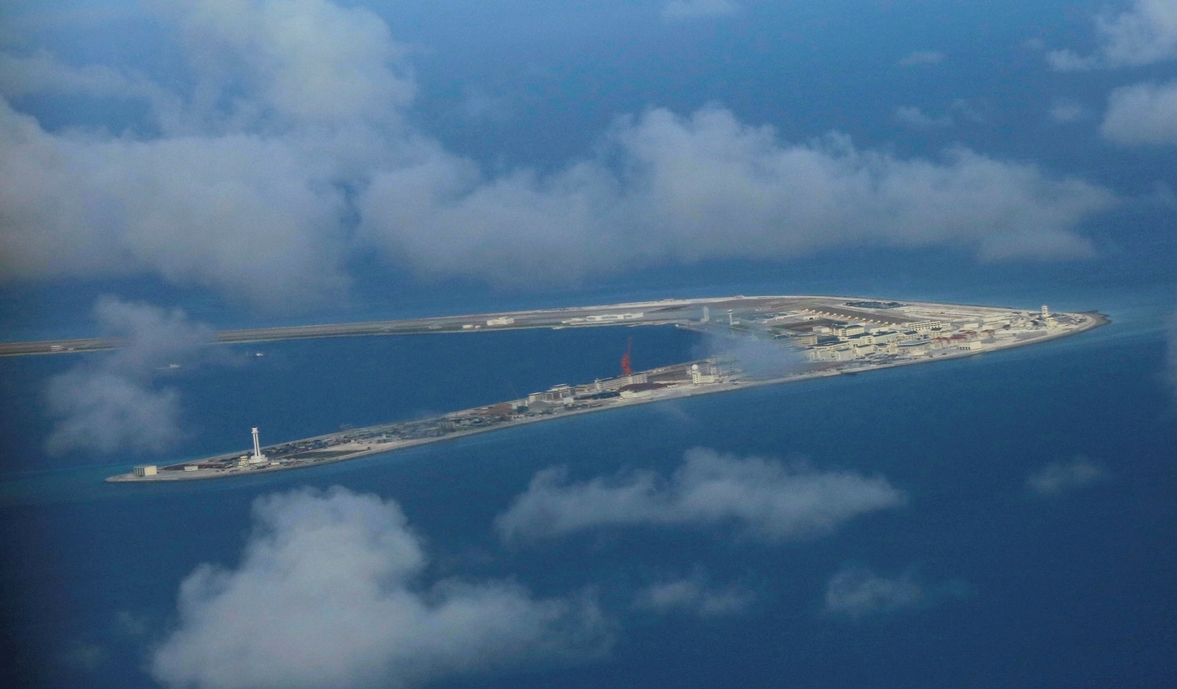 Subi Reef, China’s second-largest artificial island in the South China Sea, is not far from Sandy Cay, where the latest encounter between Chinese and Philippine vessels occurred. Photo: Reuters