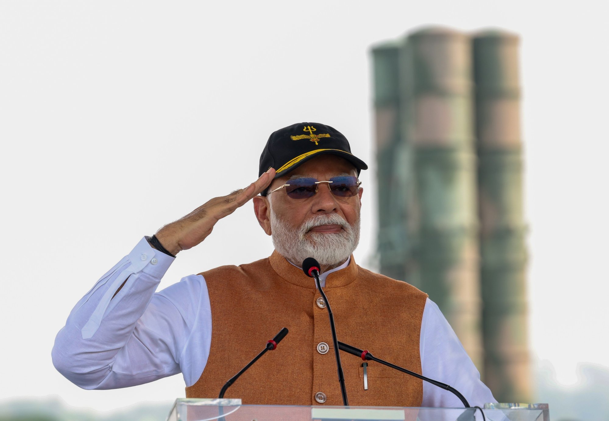 Indian Prime Minister Narendra Modi salutes servicemen at an air base in Punjab on May 13. Photo: Indian Press Information Bureau/EPA-EFE Indian Prime Minister Narendra Modi salutes servicemen at an air base in Punjab on May 13. Photo: Indian Press Information Bureau/EPA-EFE