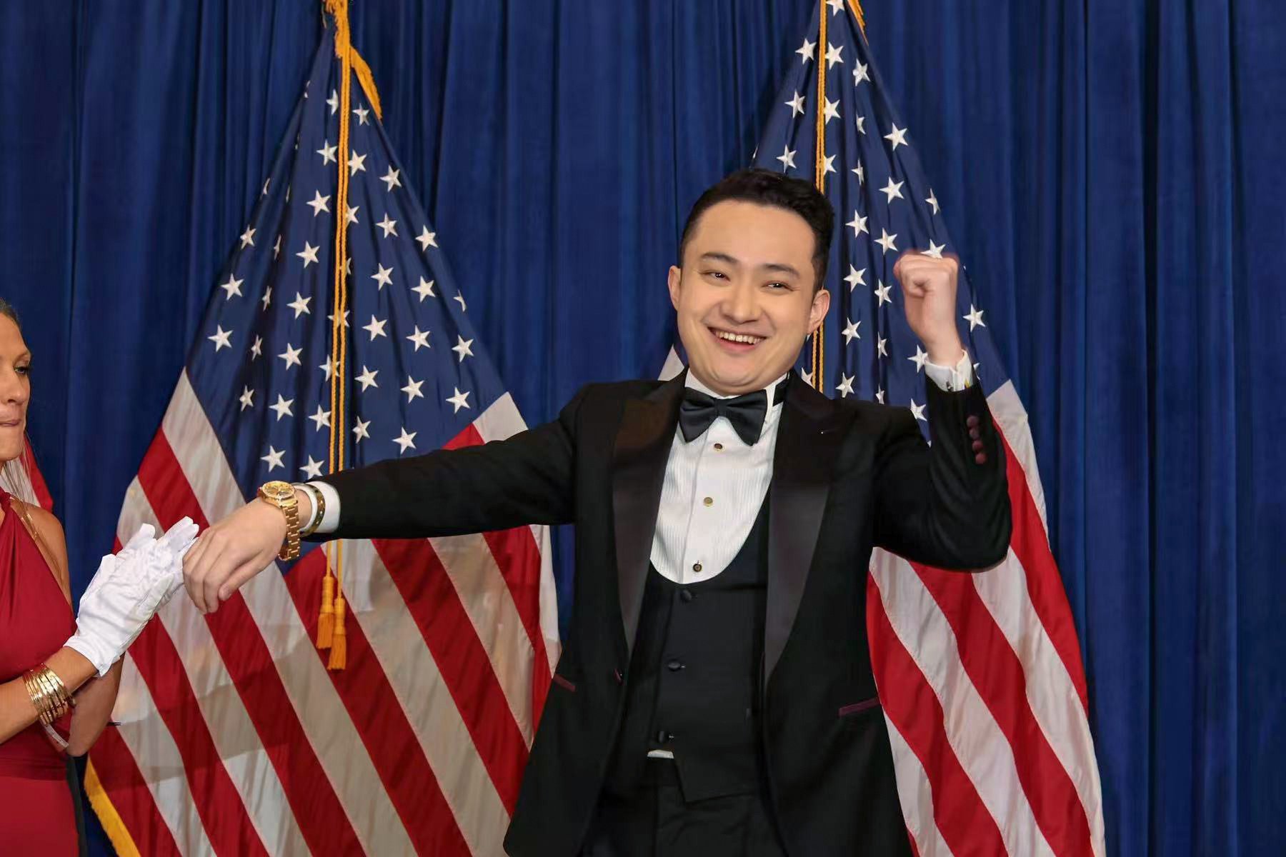 Justin Sun attends the gala dinner for crypto investors held by US President Donald Trump at his golf club in Washington. Photo: Justin Sun