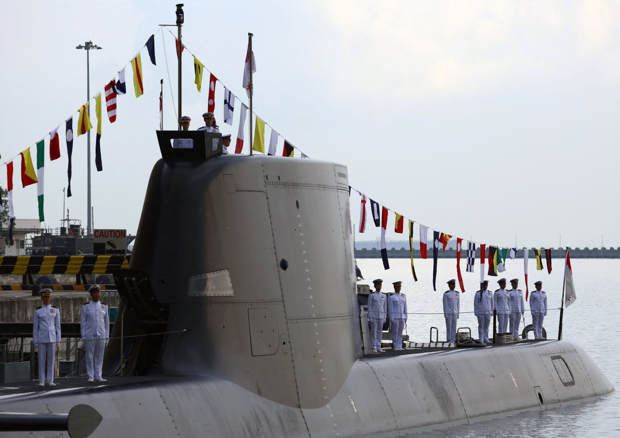 A view of the Singapore Navy’s Impeccable Invincible-class submarine during its commissioning ceremony at the Changi Naval Base on September 24 last year. Photo: Reuters A view of the Singapore Navy’s Impeccable Invincible-class submarine during its commissioning ceremony at the Changi Naval Base on September 24 last year. Photo: Reuters