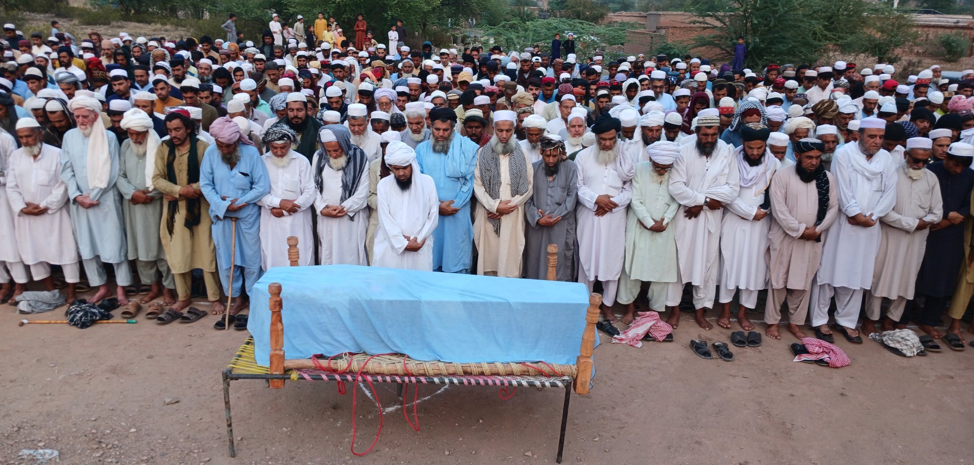 People attend the funeral of Muhammad Kashif, a soldier who was killed in an IED blast in the restive Balochistan province on May 7. Photo: EPA-EFE People attend the funeral of Muhammad Kashif, a soldier who was killed in an IED blast in the restive Balochistan province on May 7. Photo: EPA-EFE