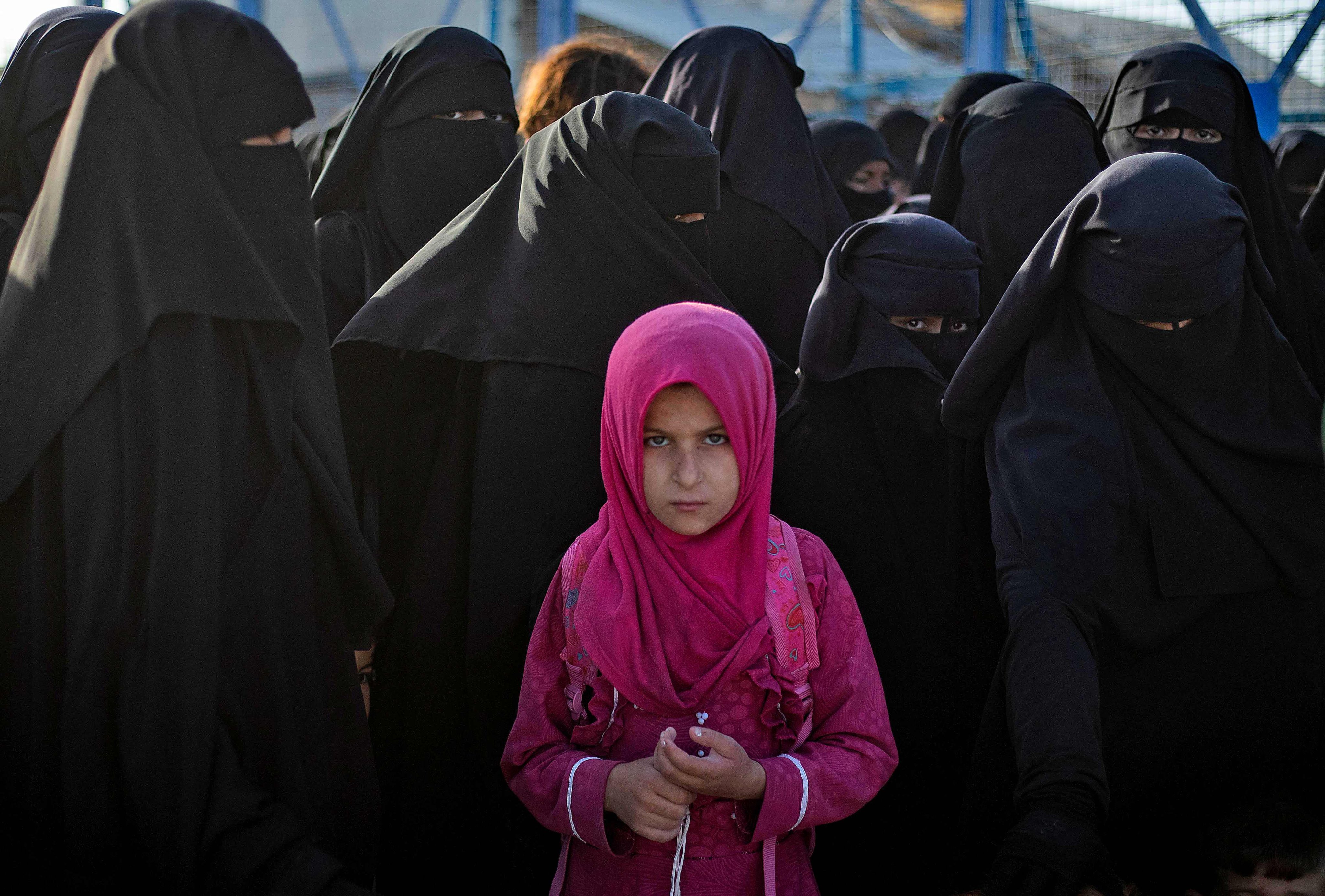 Residents of the Kurdish-run al-Hol camp, which holds relatives of suspected Isis fighters. Photo: AFP