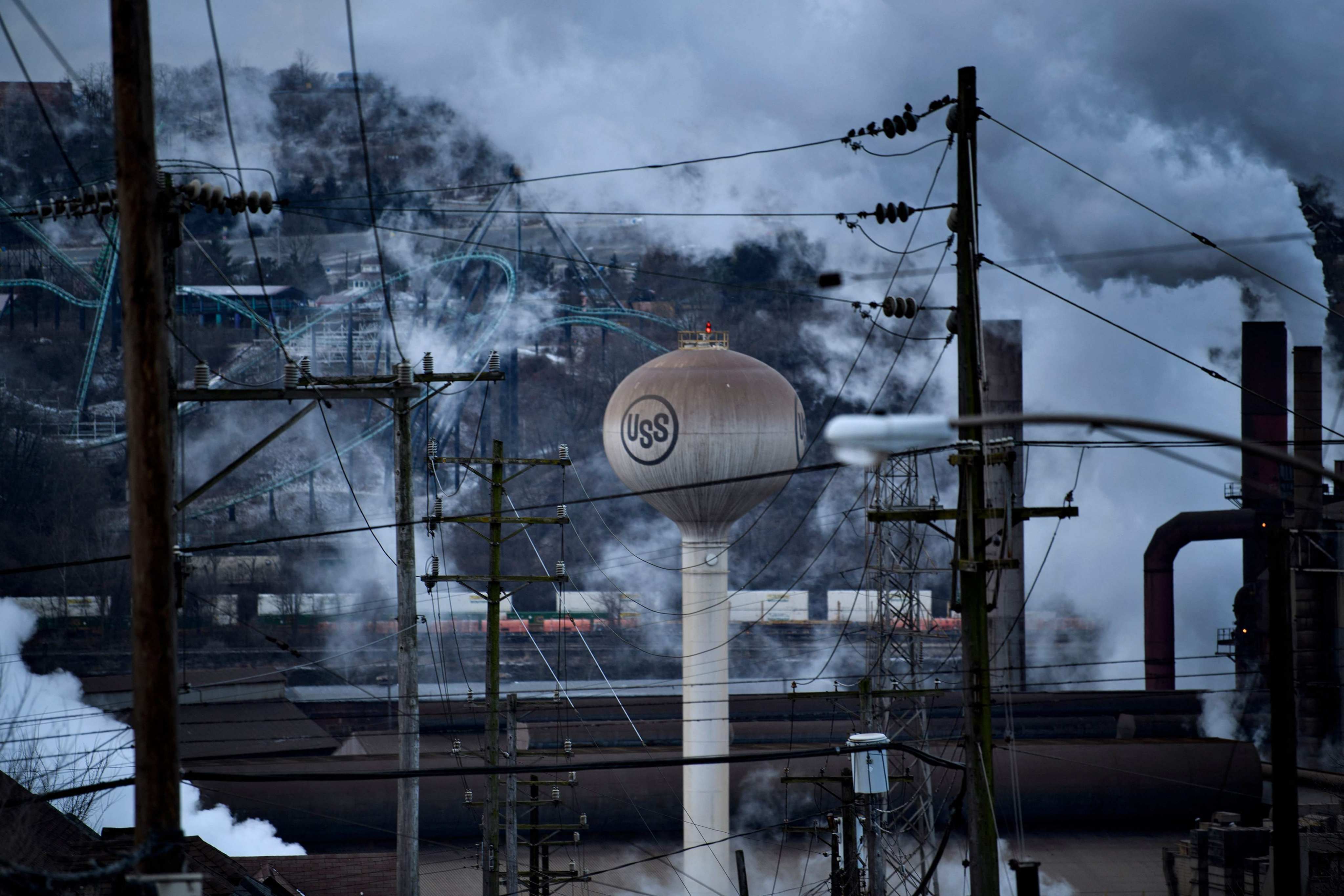 The US Steel Edgar Thomson Works is seen in North Braddock, Pennsylvania, in January 2020. Photo: AFP
