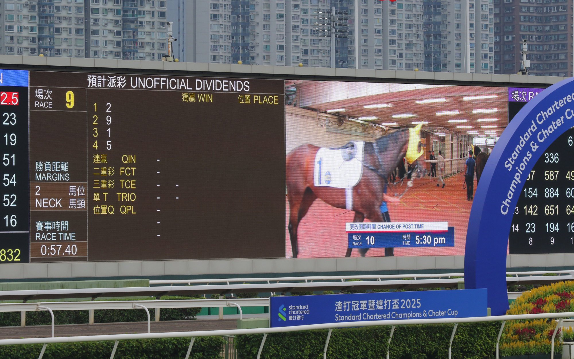 The Jockey Club announces one of multiple delays to race 10 at Sha Tin on Sunday. The Jockey Club announces one of multiple delays to race 10 at Sha Tin on Sunday.