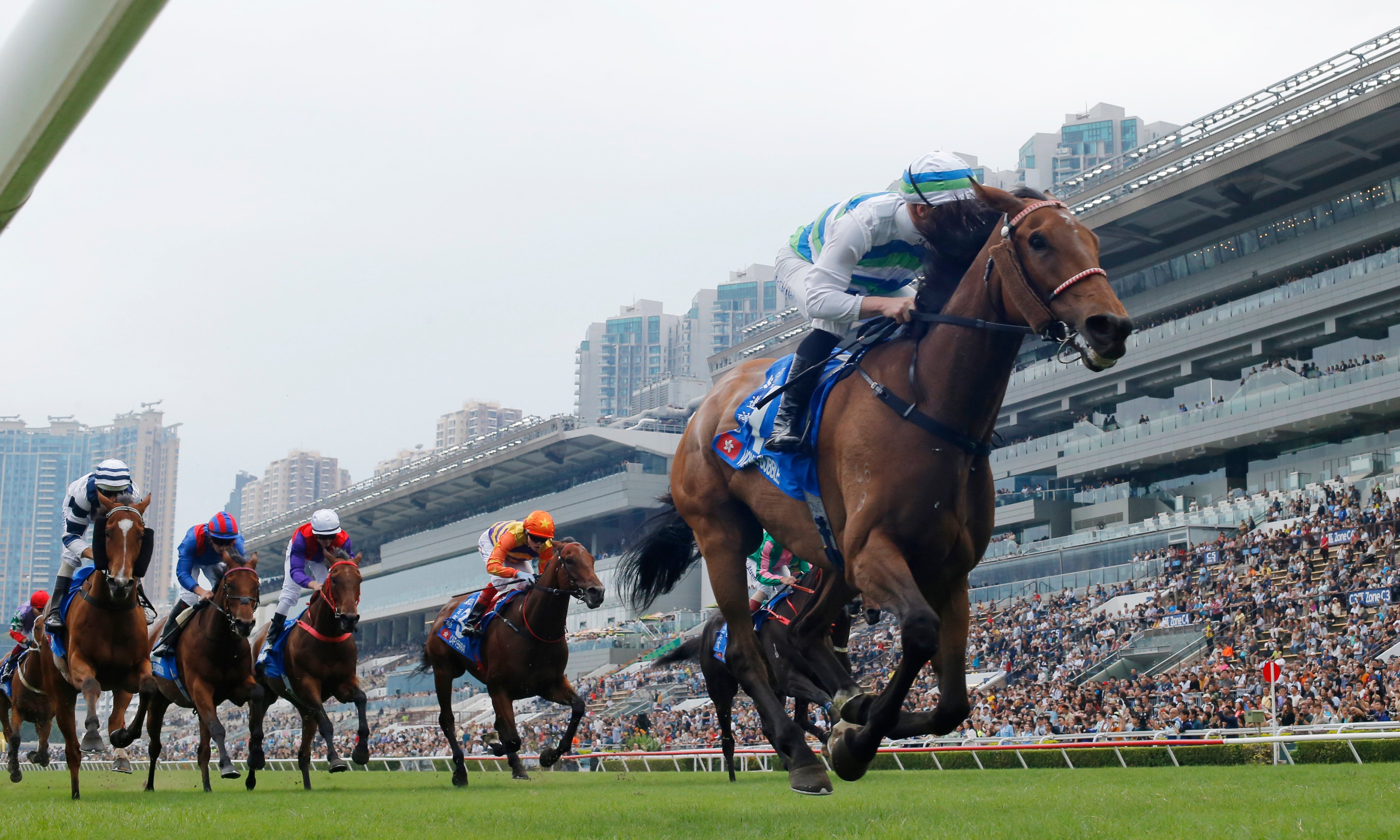 Voyage Bubble runs riot at Sha Tin under James McDonald. Photos: Kenneth Chan