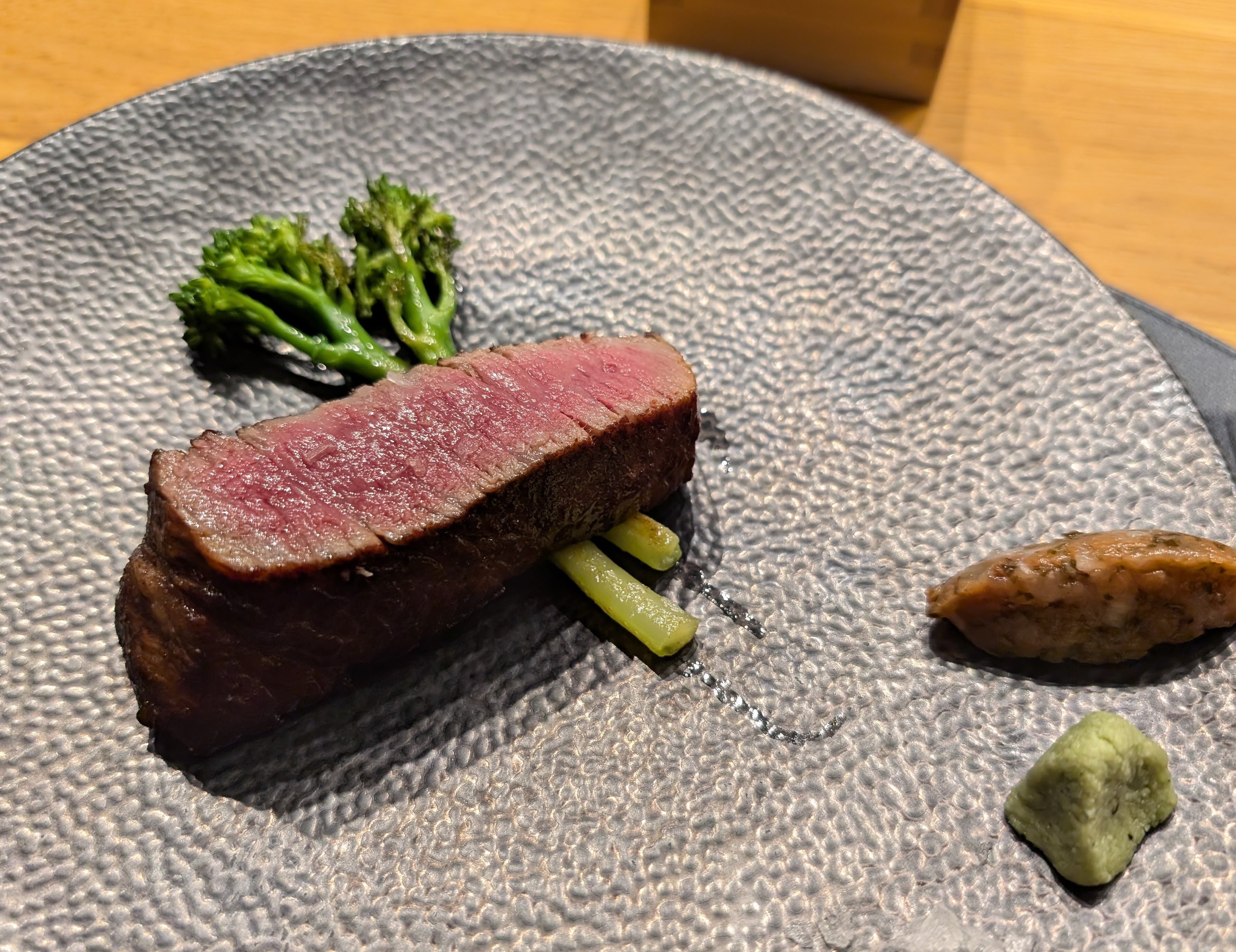 Crispy Wagyu beef steak as served at Tingara in the InterContinental Da Nang hotel in Vietnam by chef Junichi Yoshida and his team. Yoshida sources Wagyu beef from cattle raised by Yaeyama Kyori Beef in the Yaeyama Islands off Okinawa, Japan.  Photo: Lisa Cam