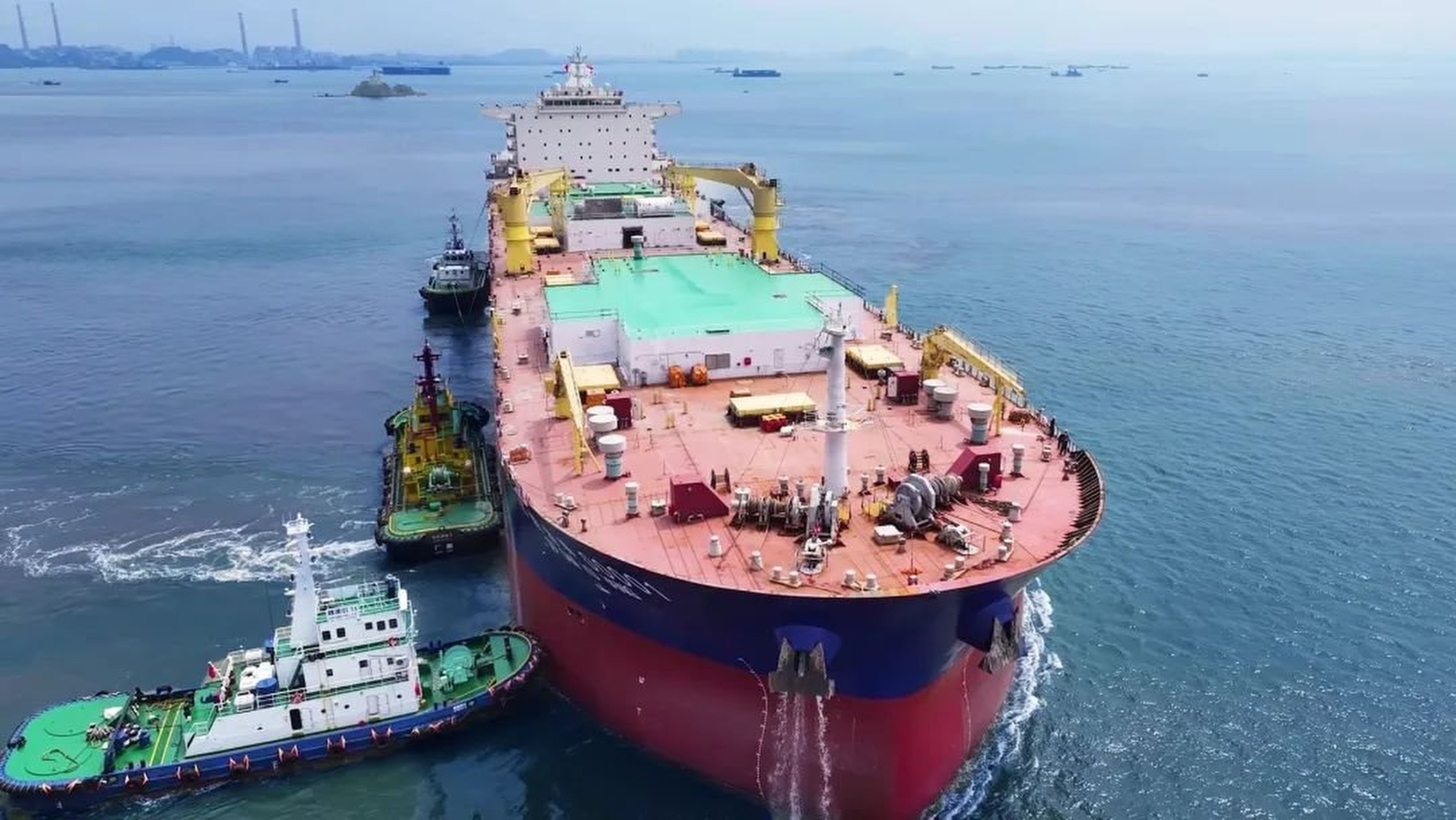 Dedicated to farming salmon, China’s Su Hai No 1 vessel (pictured) is expected to be deployed this autumn in the disputed Yellow Sea. Photo: Jiangsu Lianshen Marine Technology