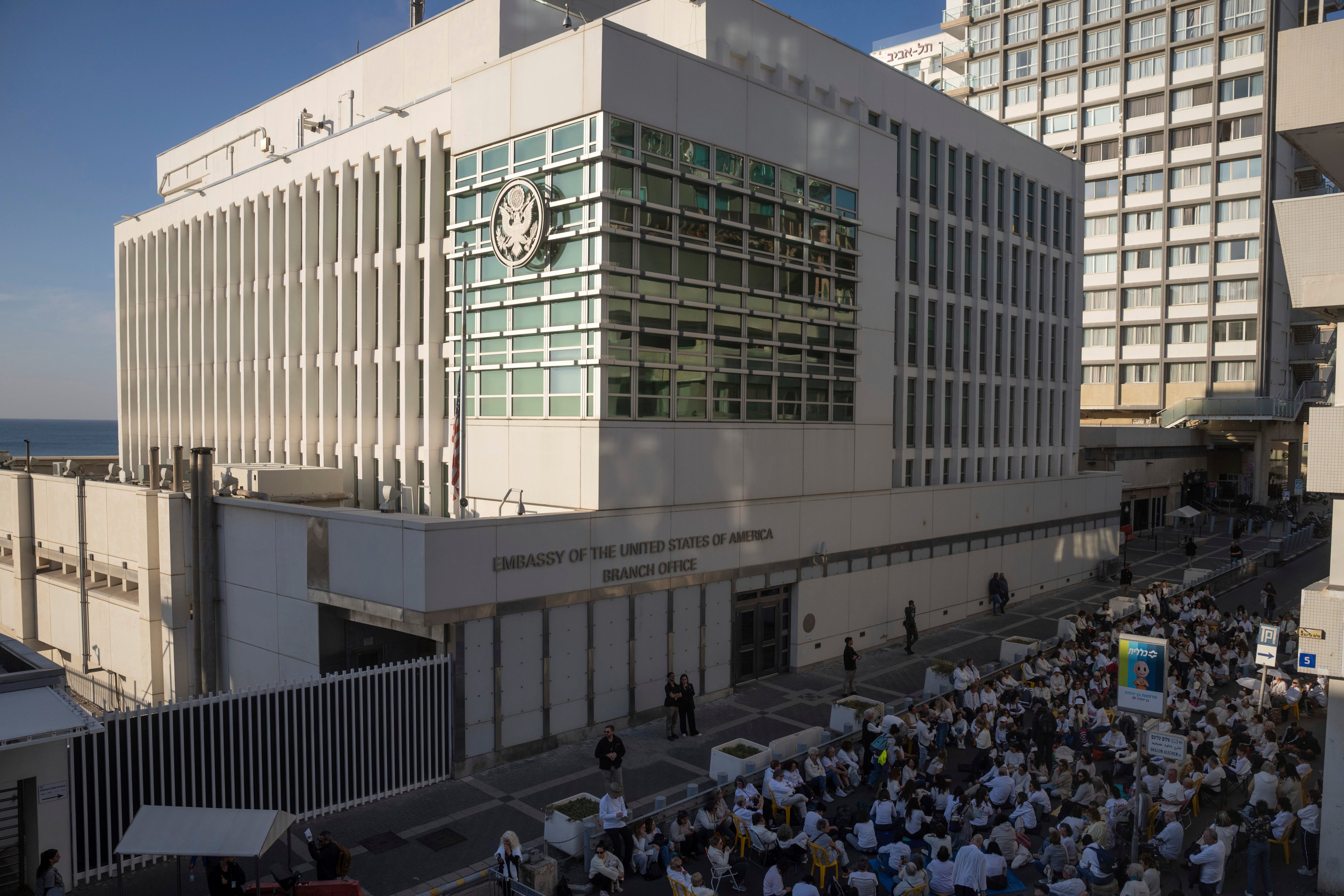 The US embassy branch office in Tel Aviv, Israel. Photo: AP