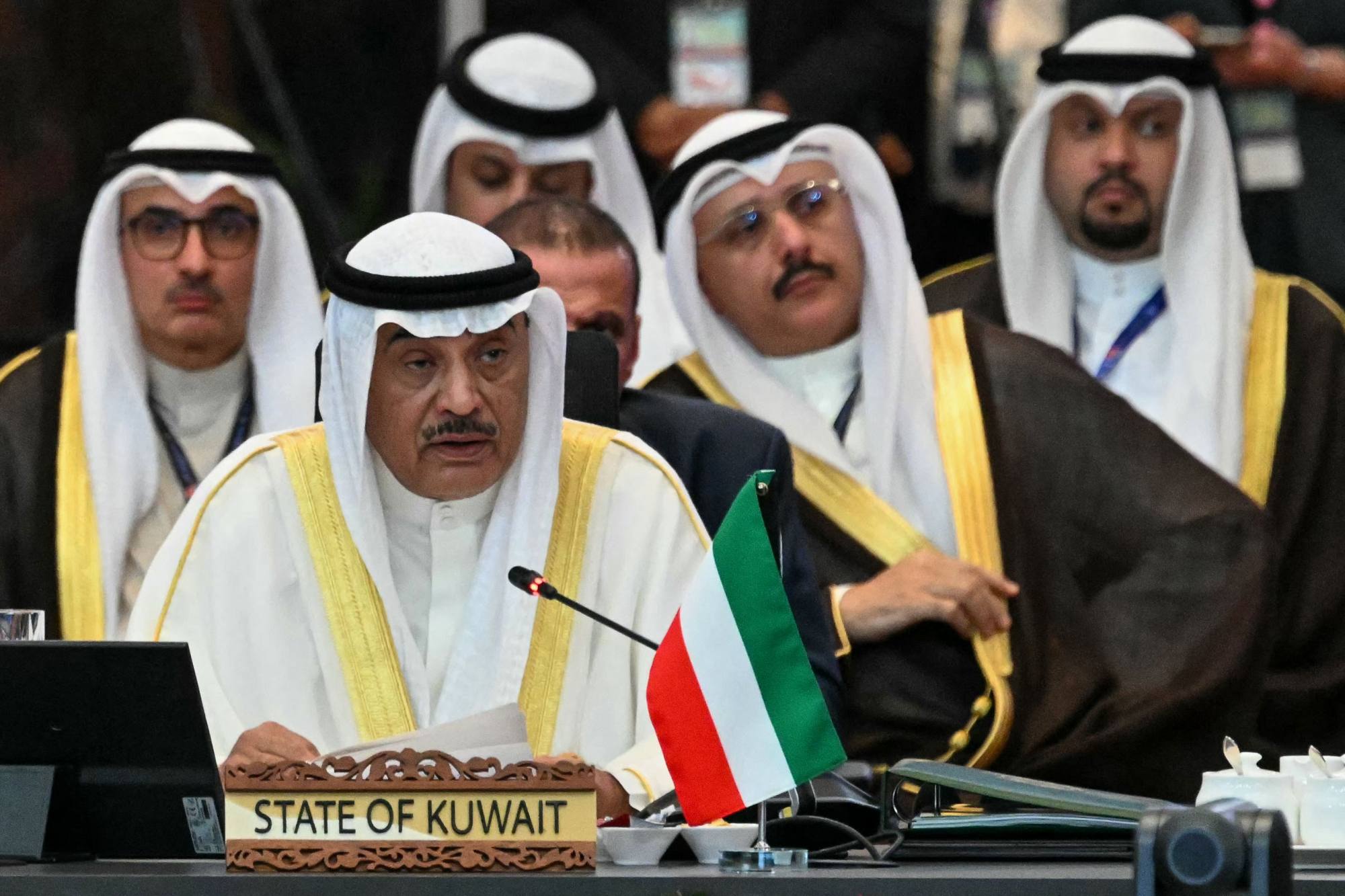 Crown Prince of Kuwait Sheikh Sabah Khaled al-Hamad al-Sabah attends the Asean-Gulf Cooperation Council-China Summit in Kuala Lumpur on Tuesday. Photo: AFP Crown Prince of Kuwait Sheikh Sabah Khaled al-Hamad al-Sabah attends the Asean-Gulf Cooperation Council-China Summit in Kuala Lumpur on Tuesday. Photo: AFP