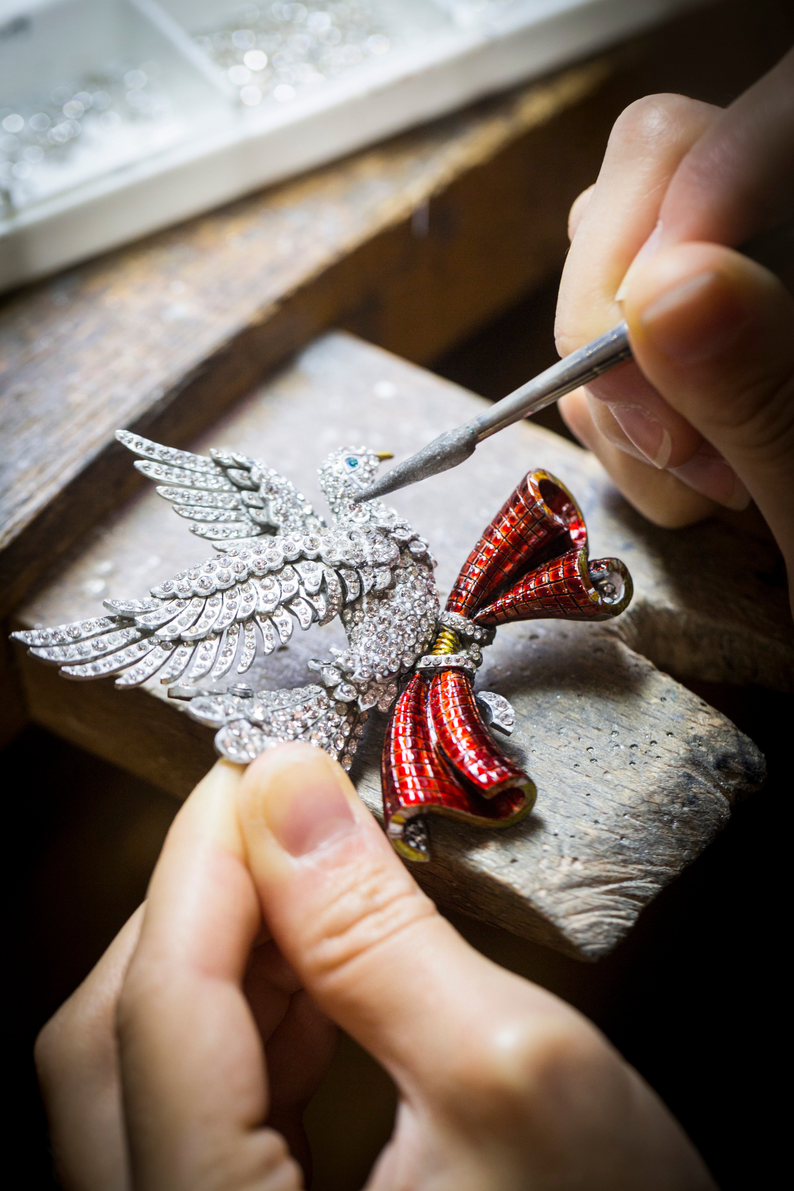 A Van Cleef & Arpels piece featuring the maison’s patented Mystery Setting. Photo: Handout