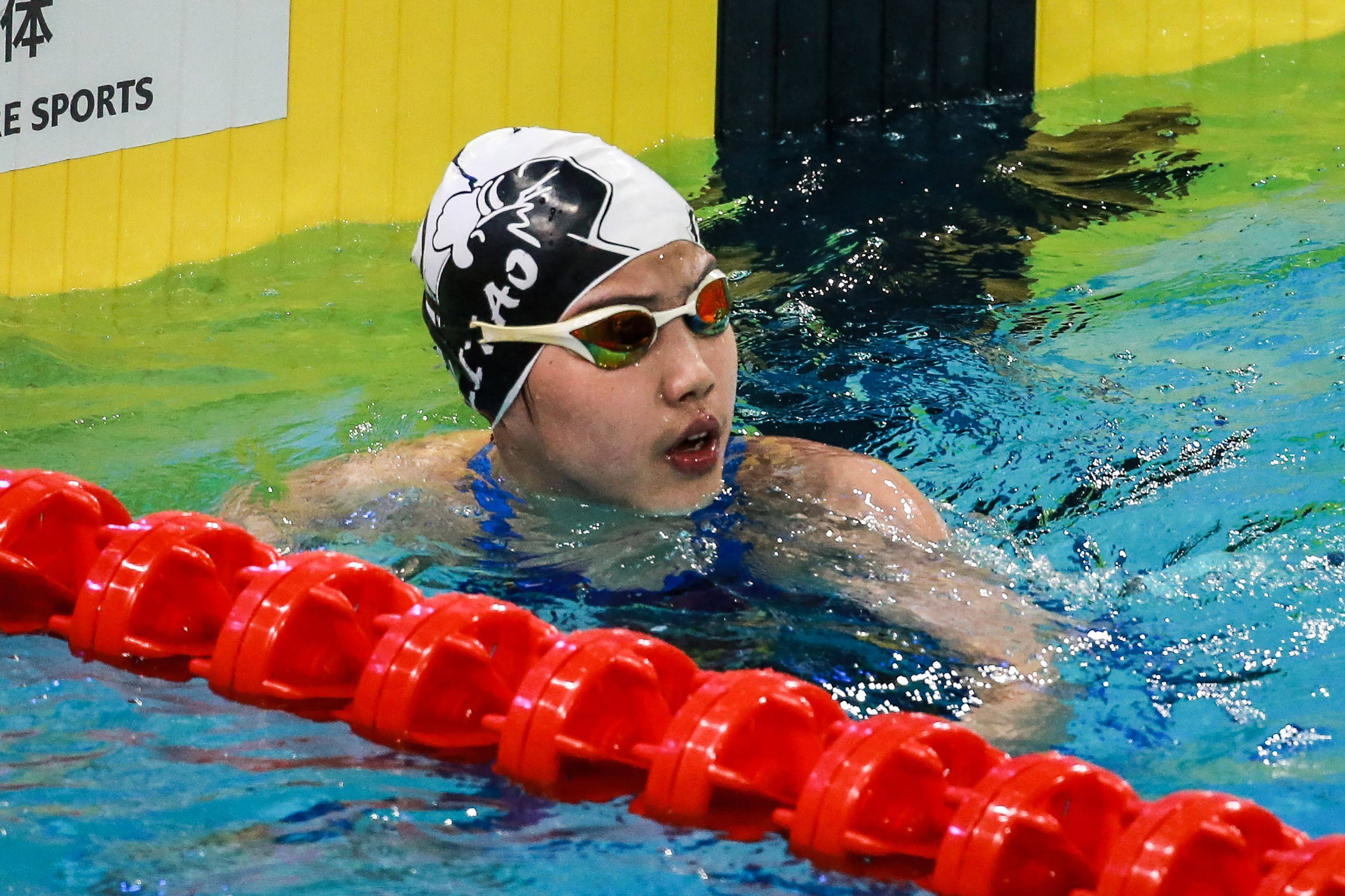 Yu Zidi’s time in the 400-metre individual medley race would have earned her fourth place at the Paris Olympics. Photo: AFP