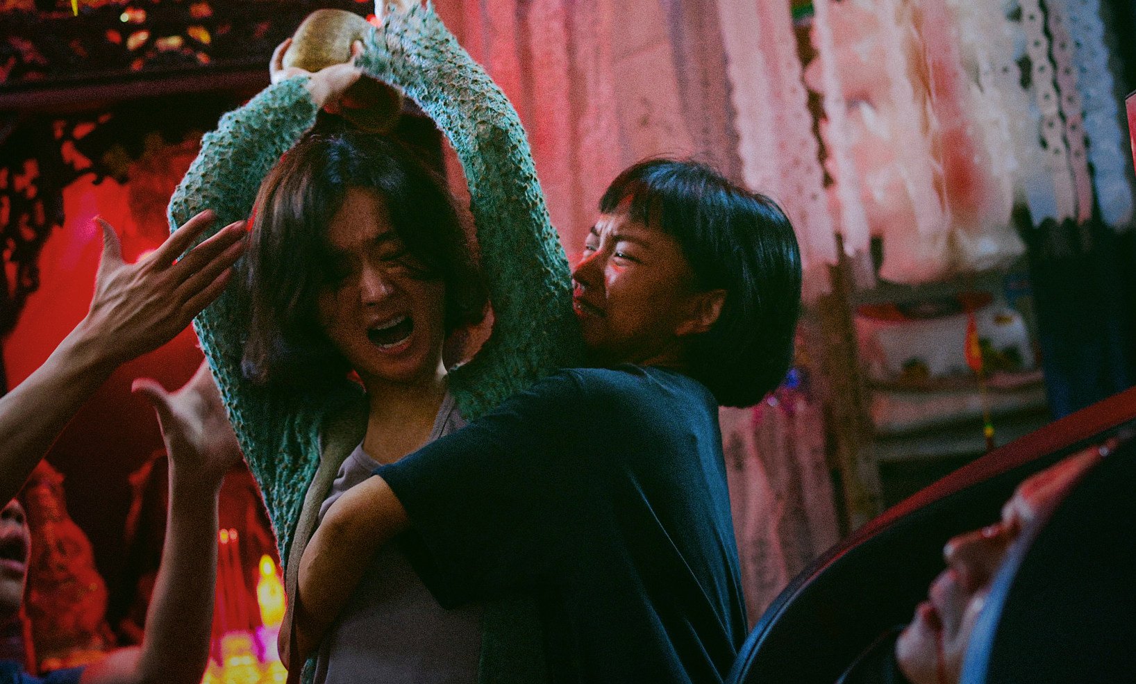 Zhao Liying (left) and Lan Xiya in a still from We Girls (category IIB; Mandarin), directed by Feng Xiaogang.