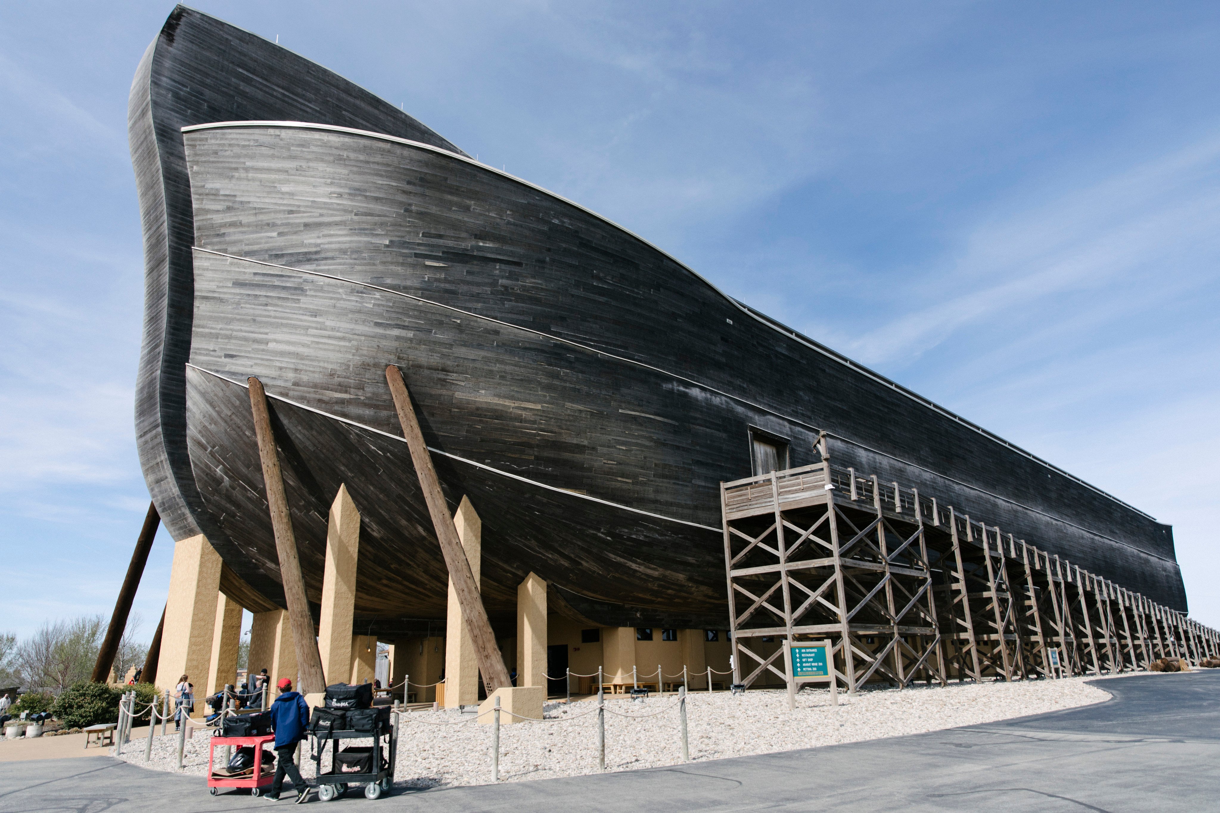 The 155-metre-long replica of Noah’s Ark is seen at the Ark Encounter in Williamstown, in the US state of Kentucky, on March 21, 2025. The attraction is run by Answers in Genesis, an organisation founded by Ken Ham that is also behind the nearby Creation Museum. Photo: AP